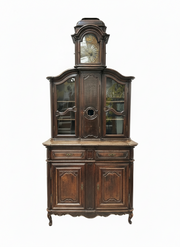 Antique French Cabinet With Clock