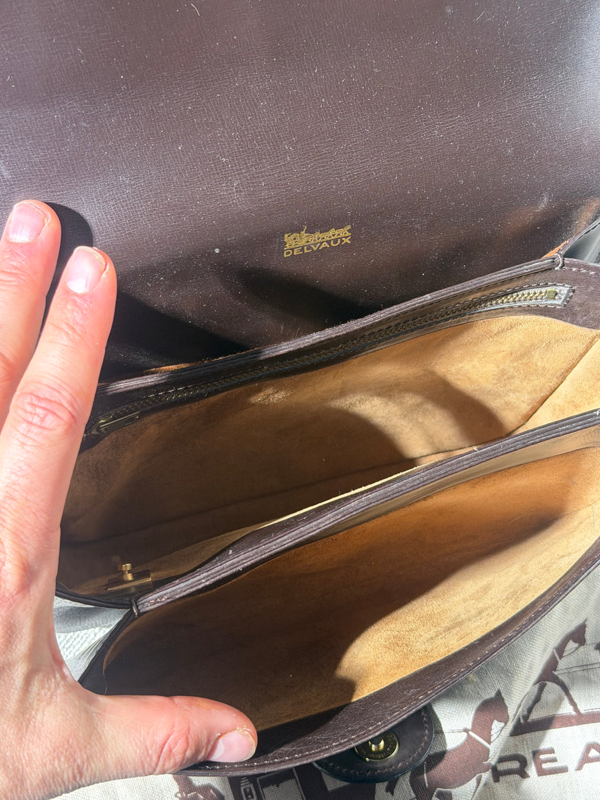 Delvaux Heureux Crossbody Bag – Dark Brown Leather