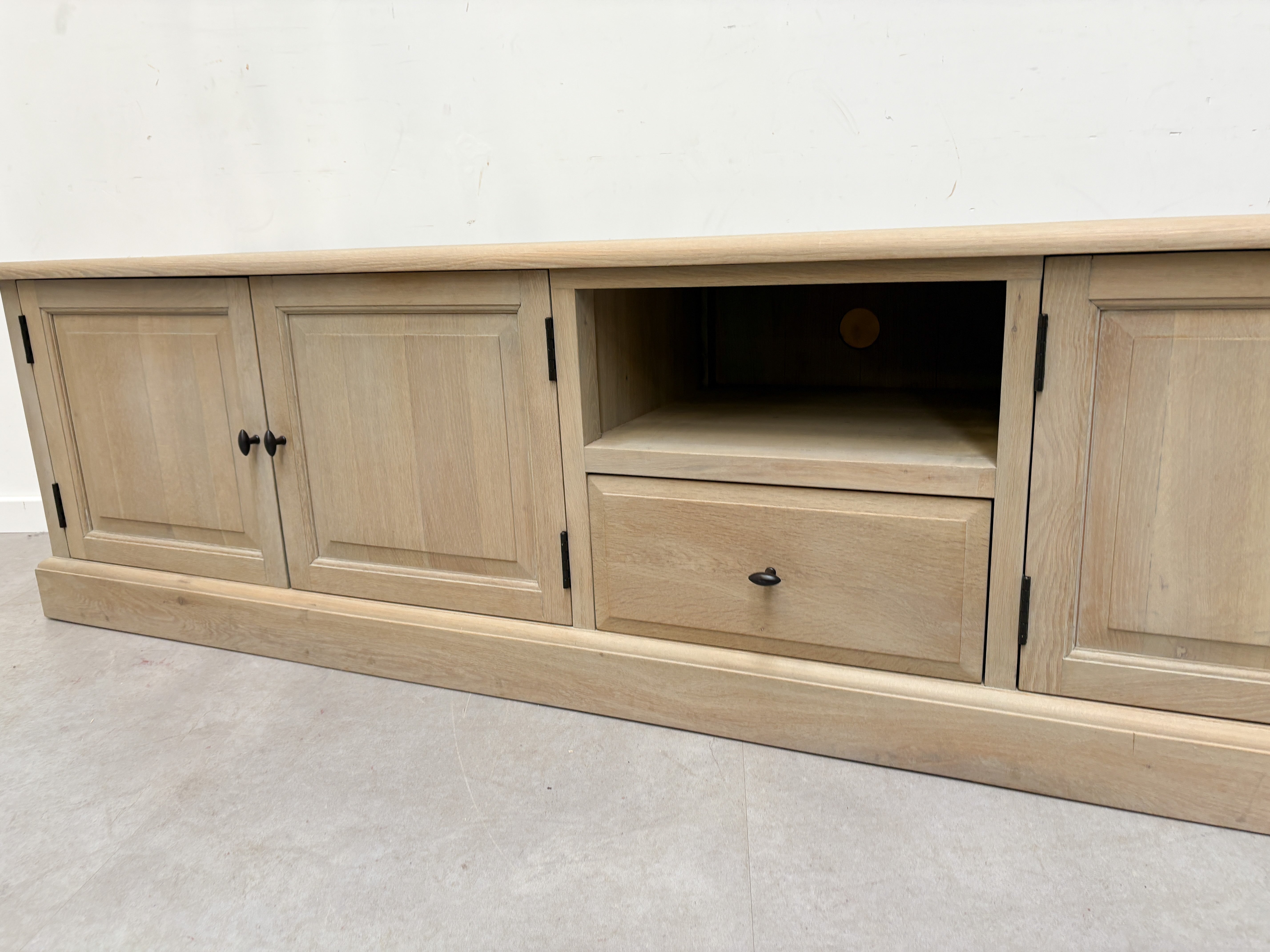 Tv Cabinet Oak White Wash Finish