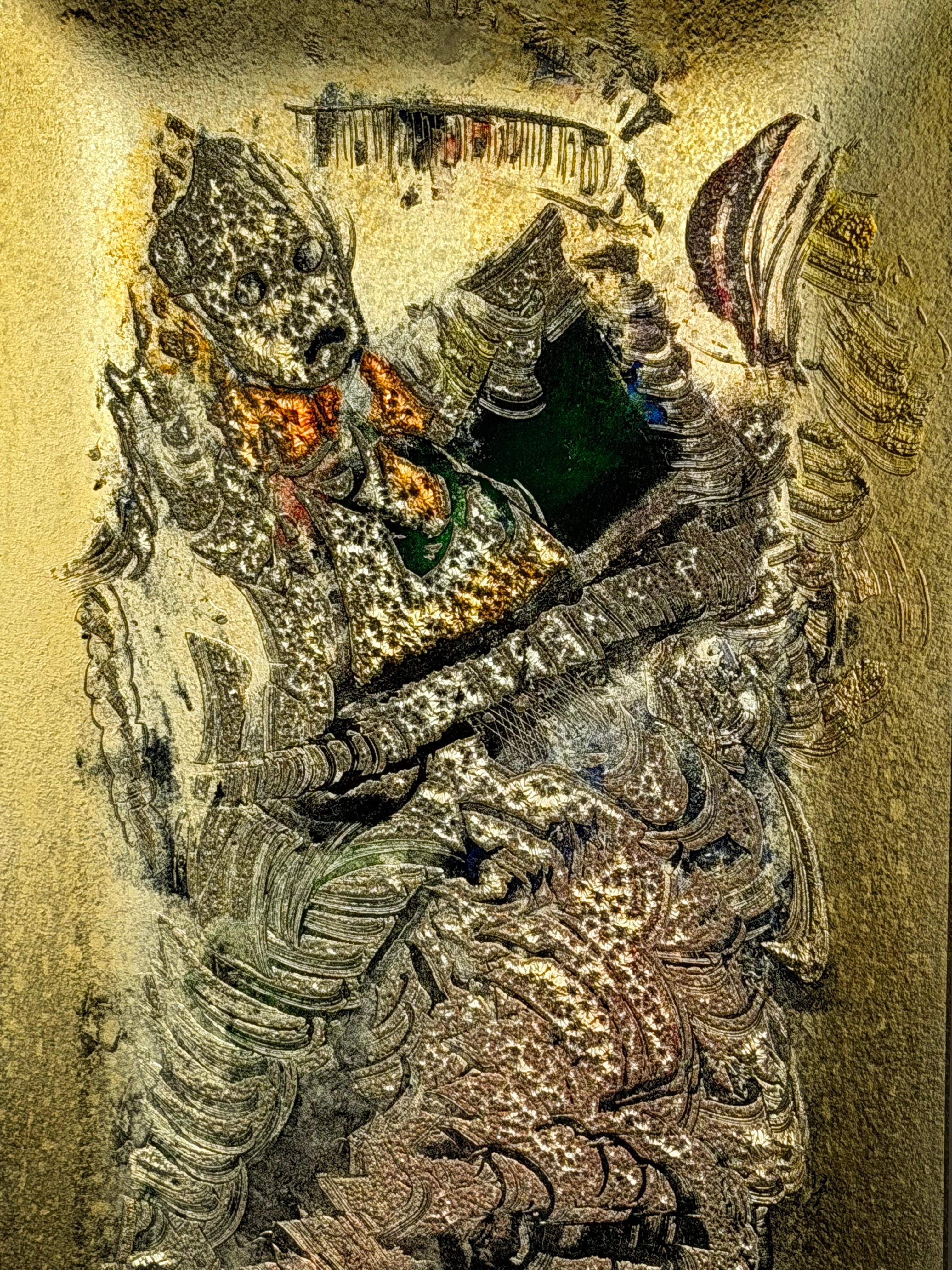 Carlo Pagani – Sculptural Glass Wall Panel, Italy, 67 × 30 cm