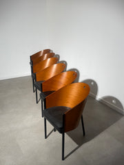 Set of Six Original Costes Chairs by Philippe Starck for Driade