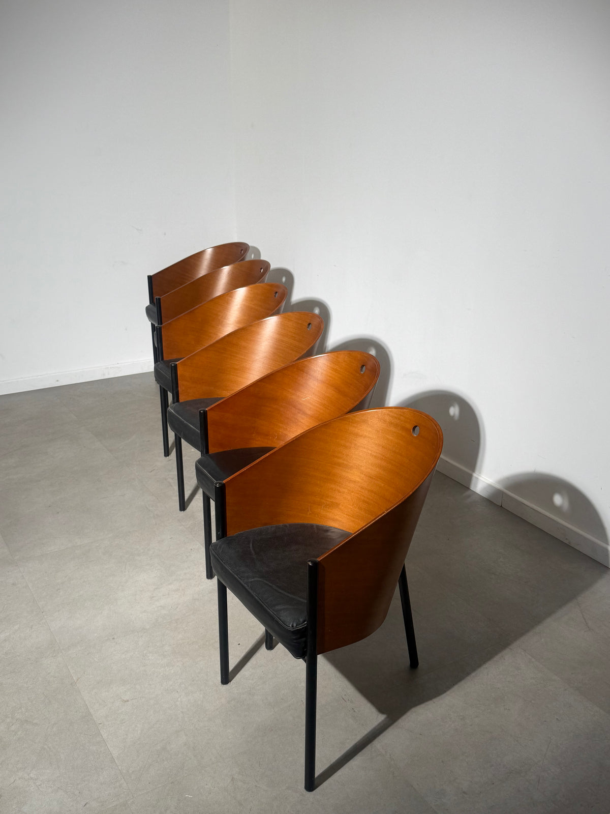 Set of Six Original Costes Chairs by Philippe Starck for Driade