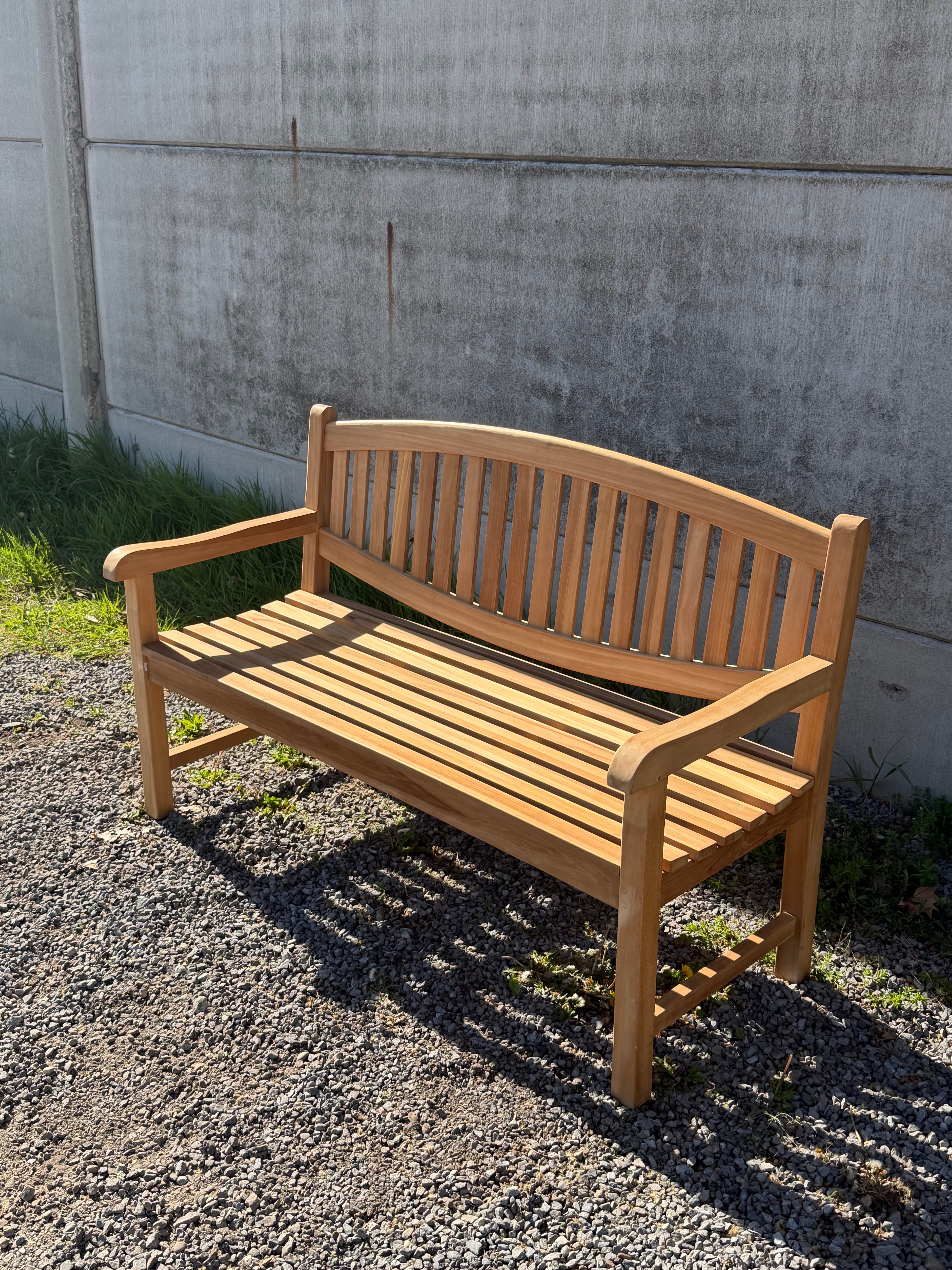 Teak “Sanur” Garden Bench – 150 cm – New (Flat Packed)