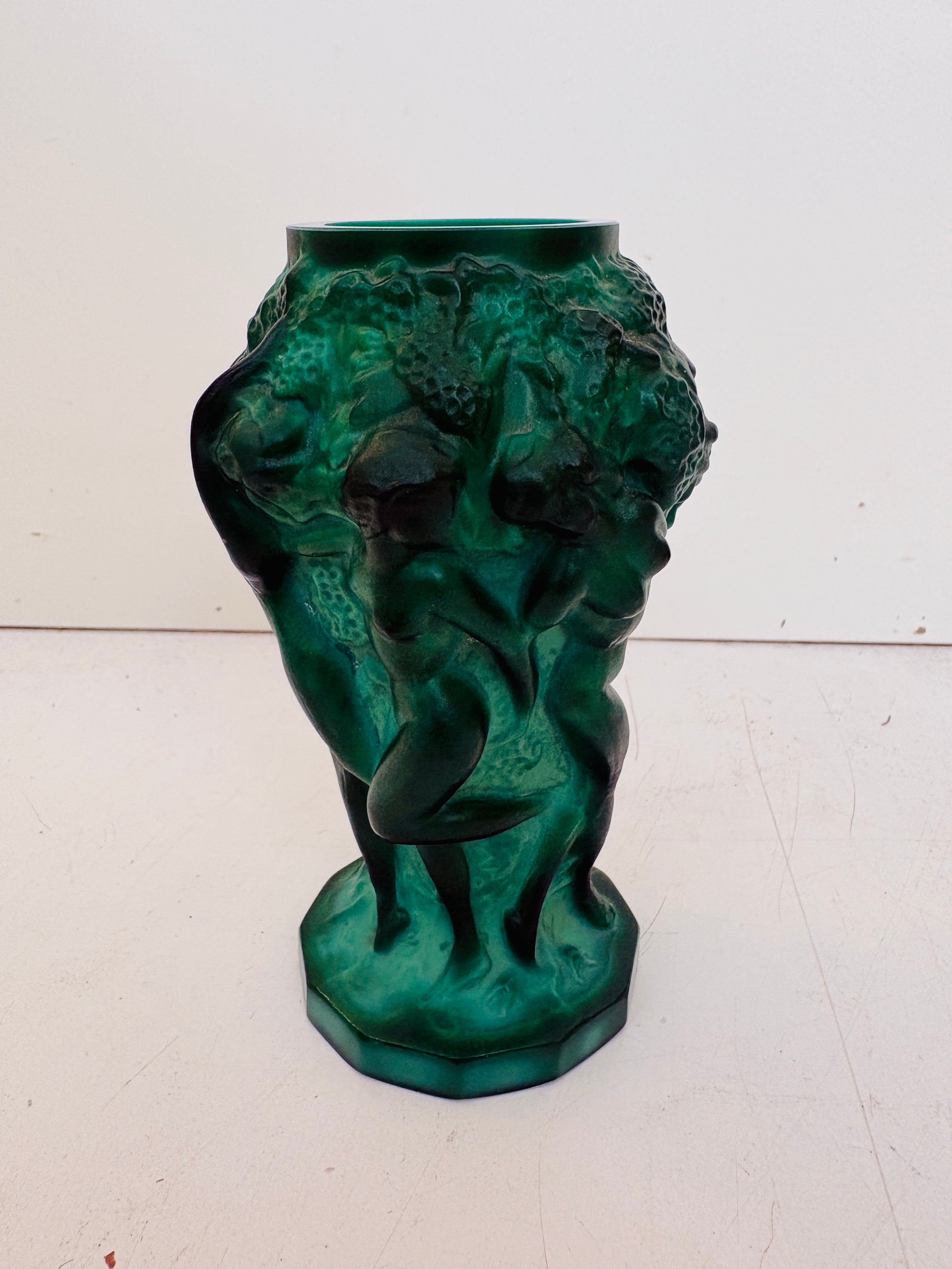 Small Vase Art Nouveau Malachite - Desna