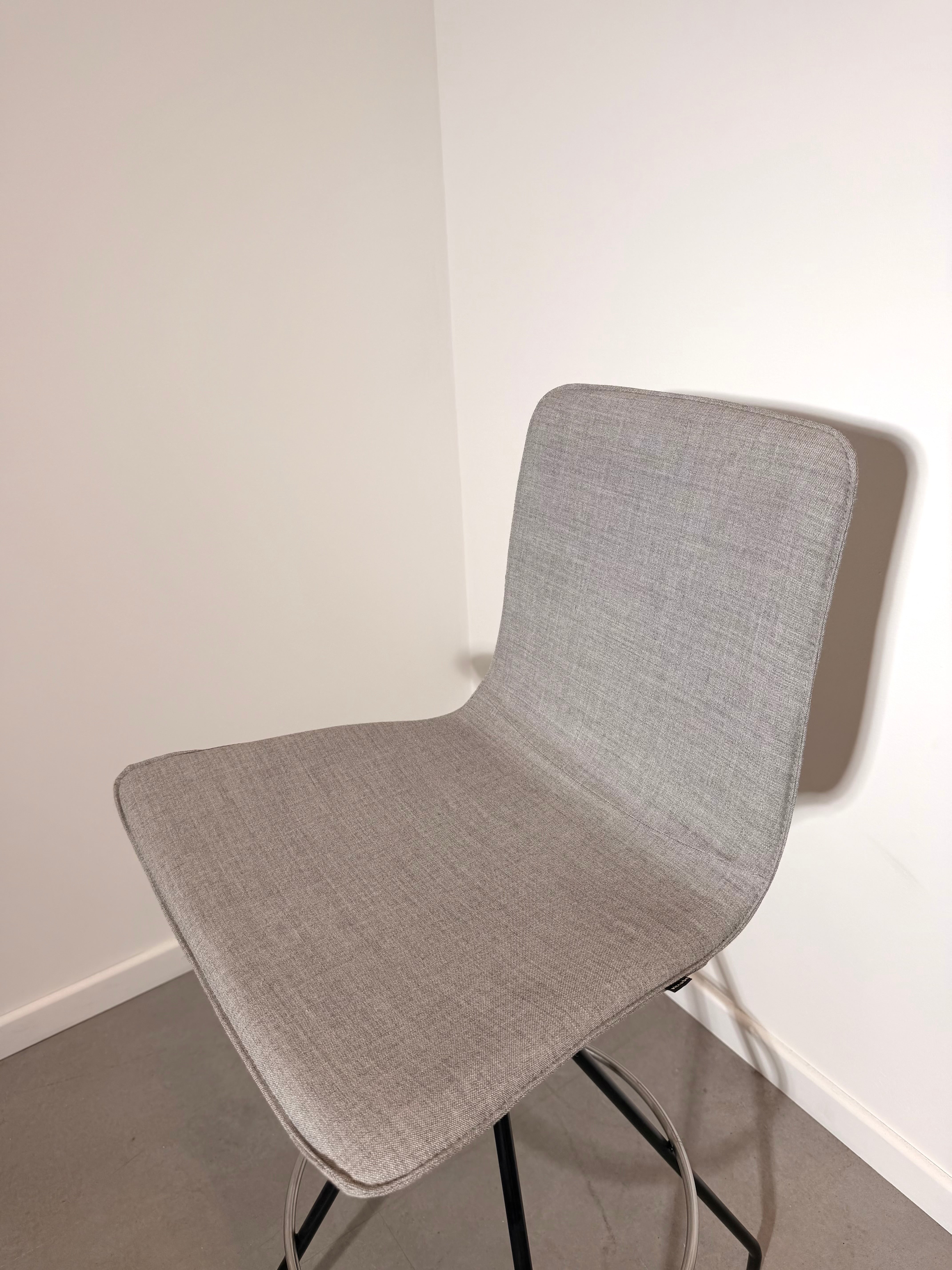 Viccarbe Modern Bar Stool – Grey Upholstered