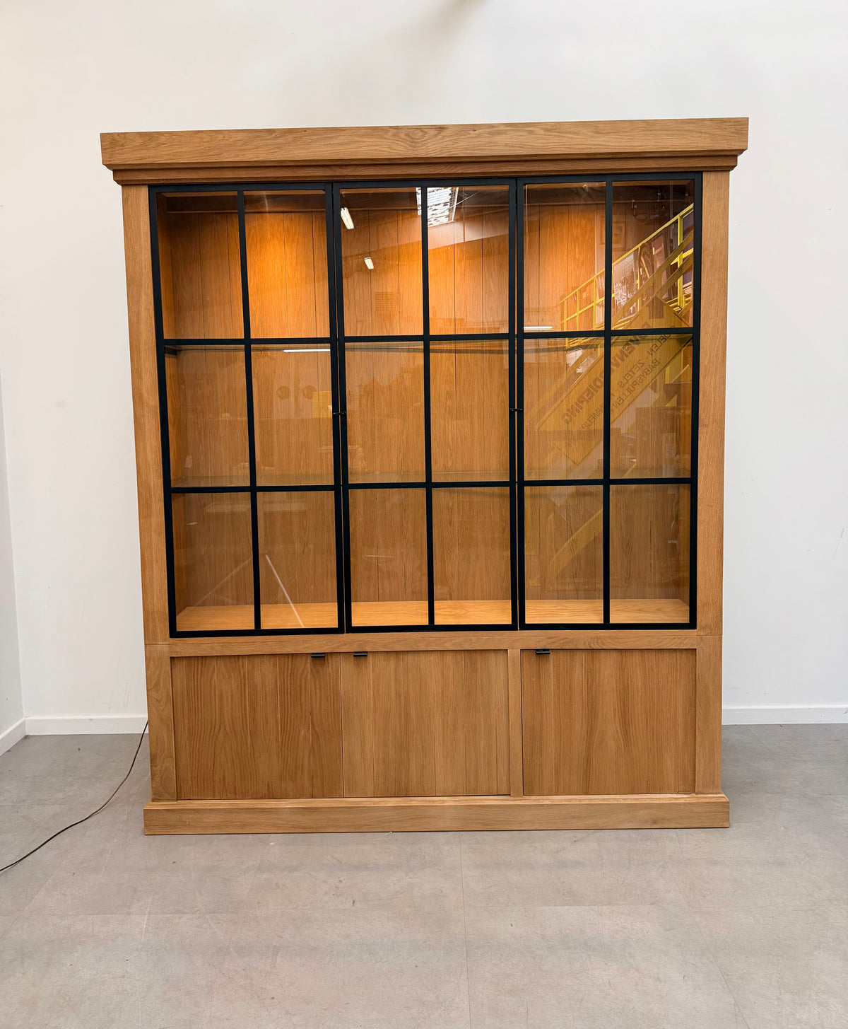 Flamant Interiors “Iron Jason” Oak Display Cabinet