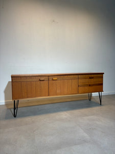 Vintage Hairpin Teak Sideboard