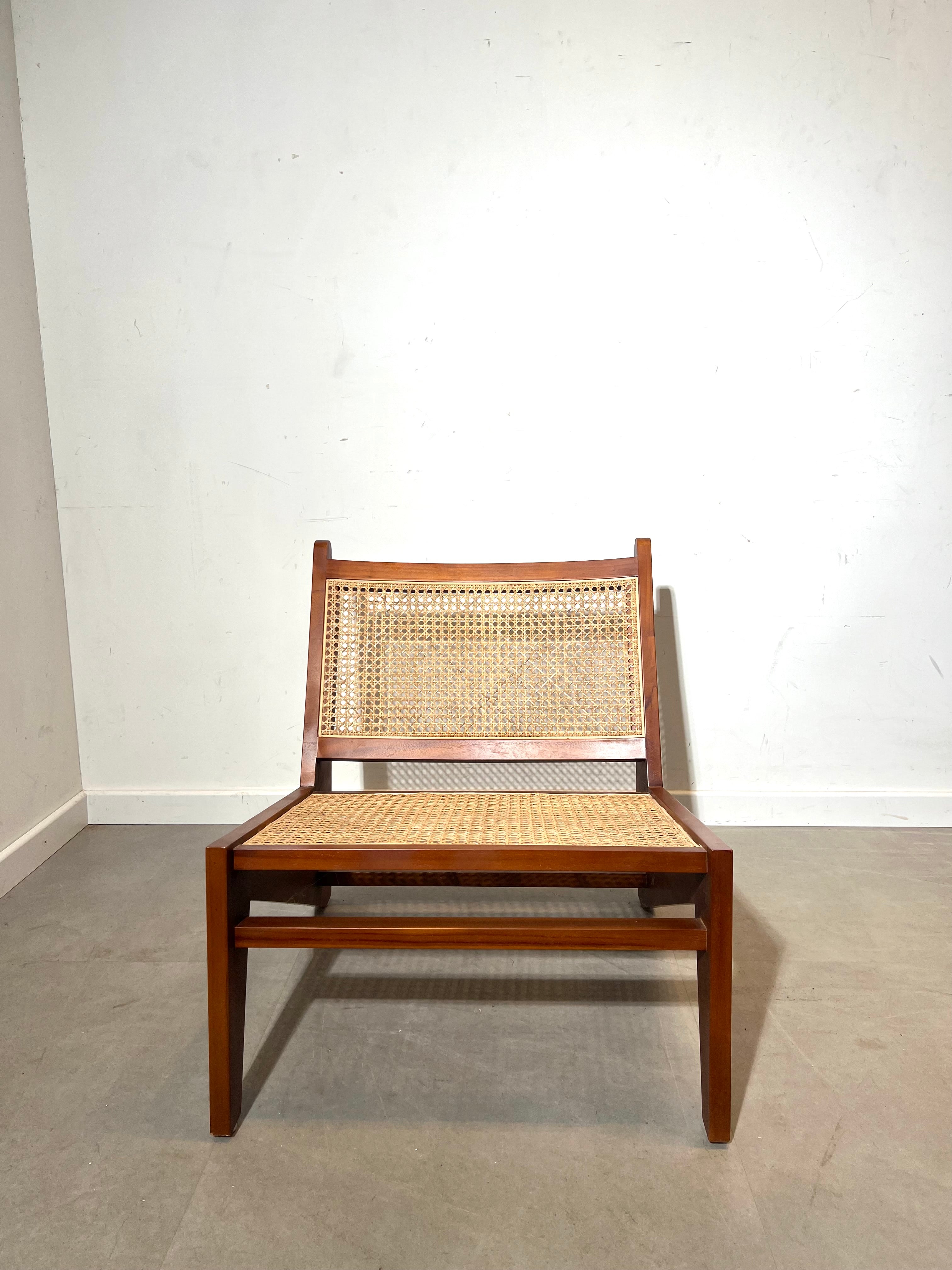 Kangaroo Lounge Chair In Teak & Rattan
