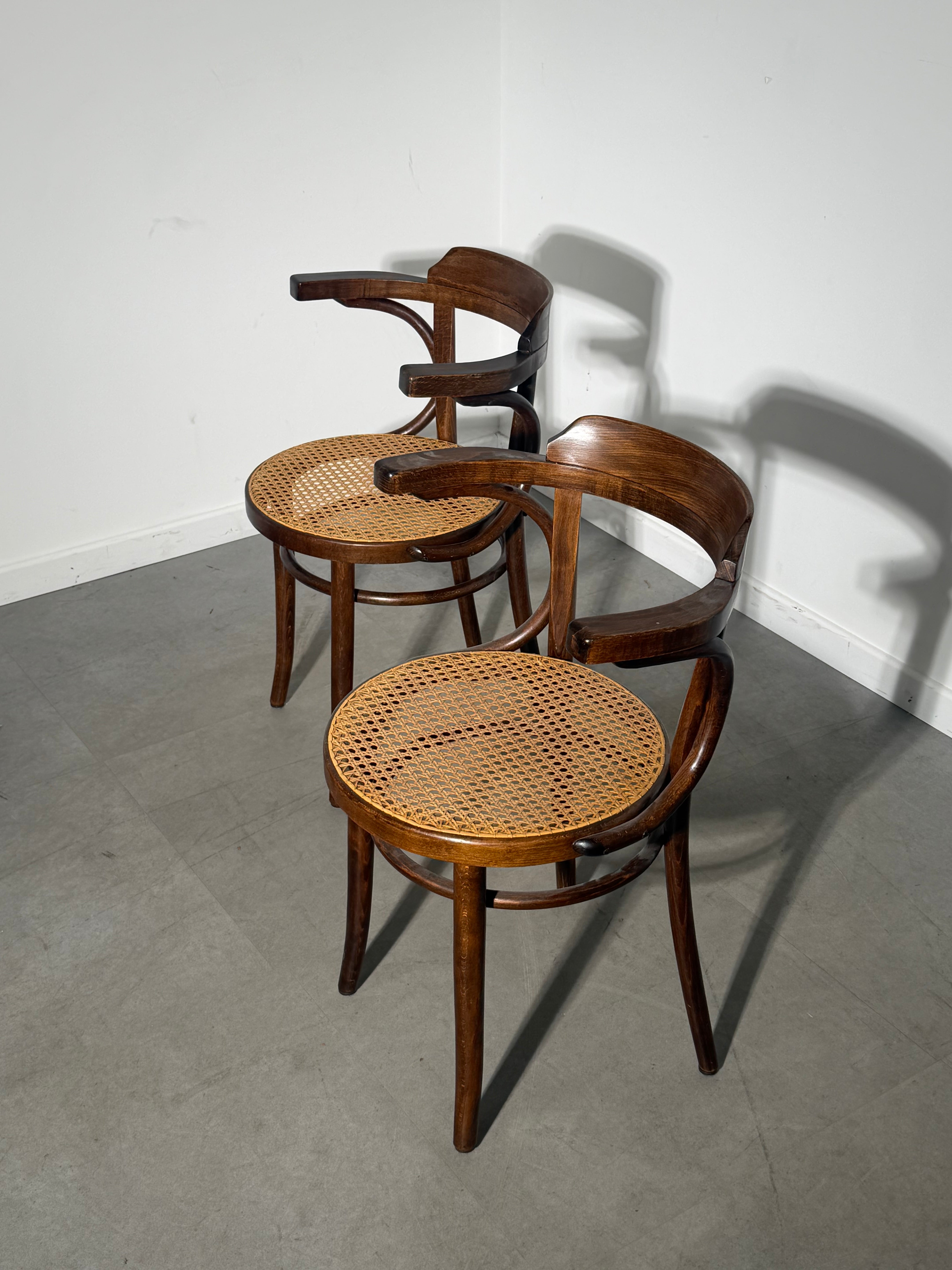 Thonet Model 233 Bentwood Armchairs – Pair