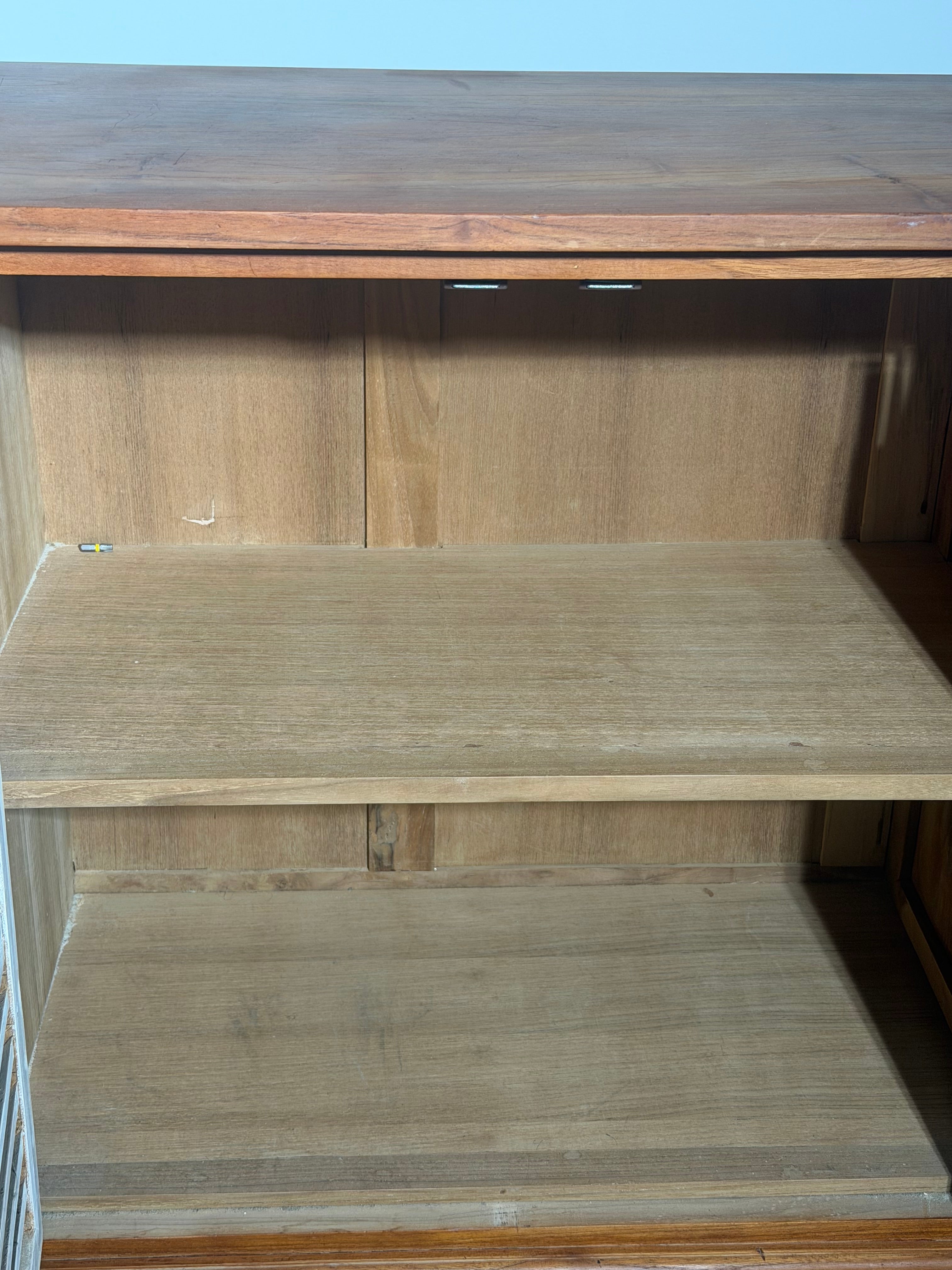 Teak Sideboard with Louvered Doors