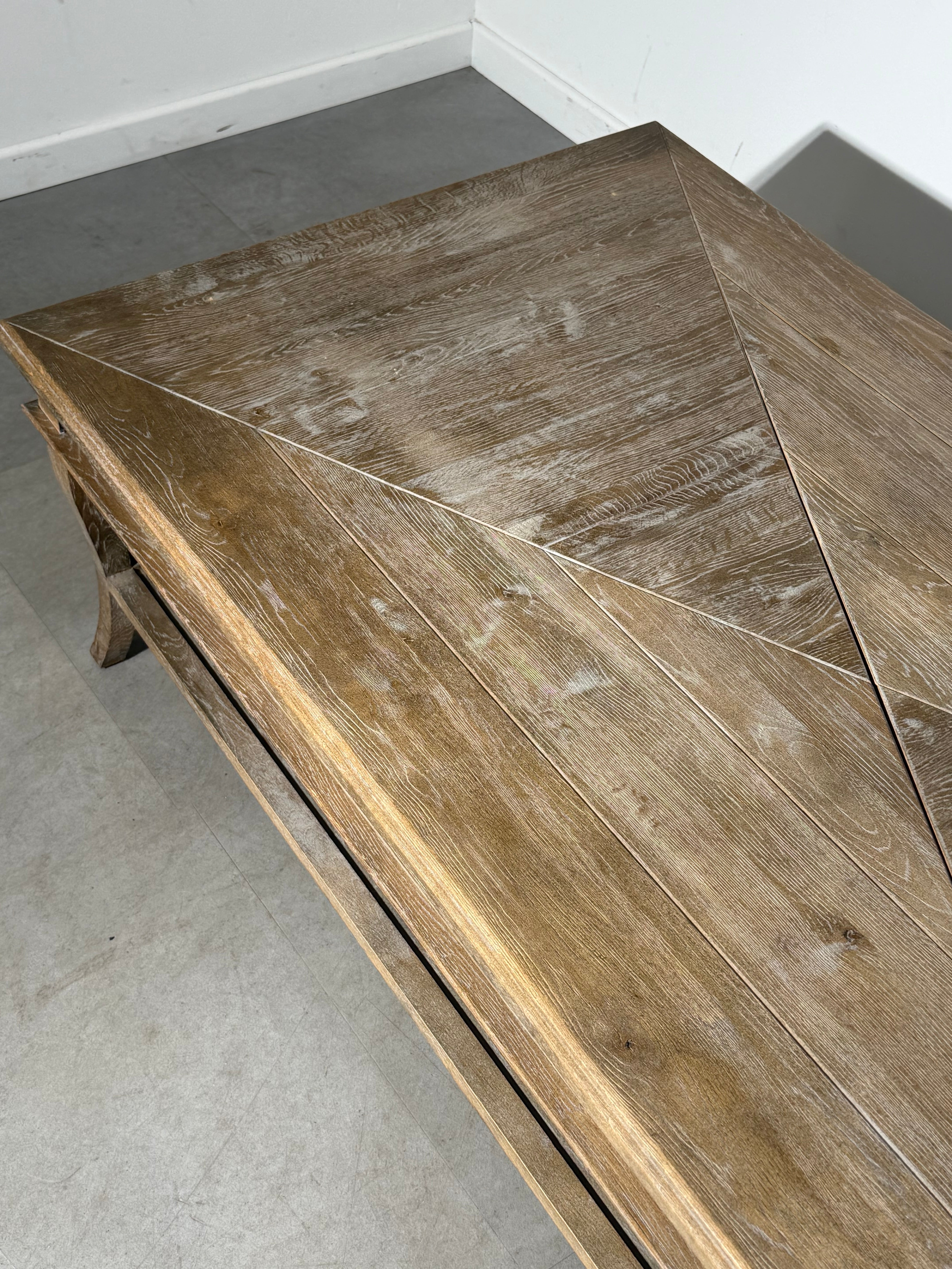 RR Interiors Solid Oak Coffee Table with Drawer & Lower Shelf
