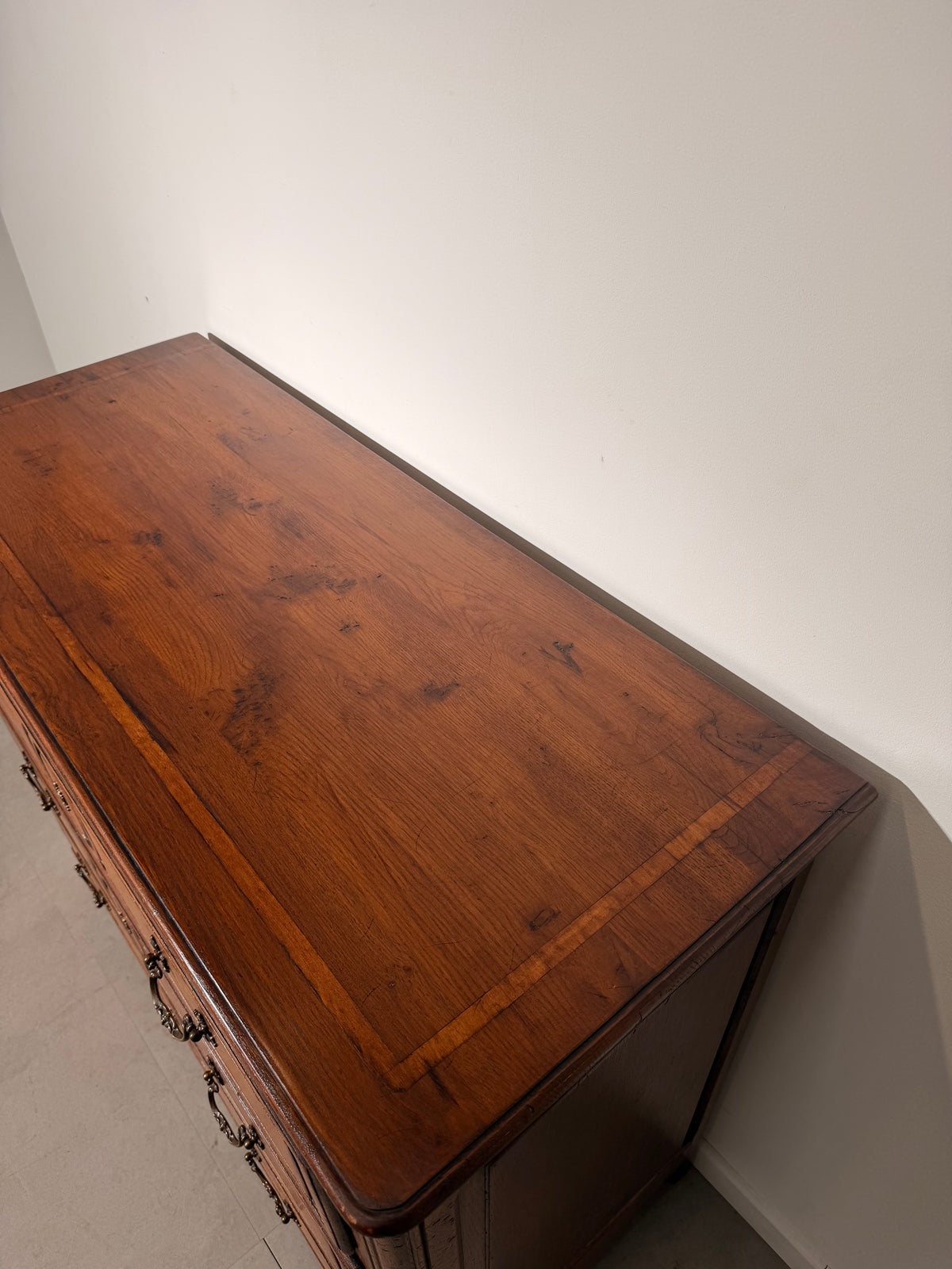 Antique Oak Three-Drawer Chest of Drawers