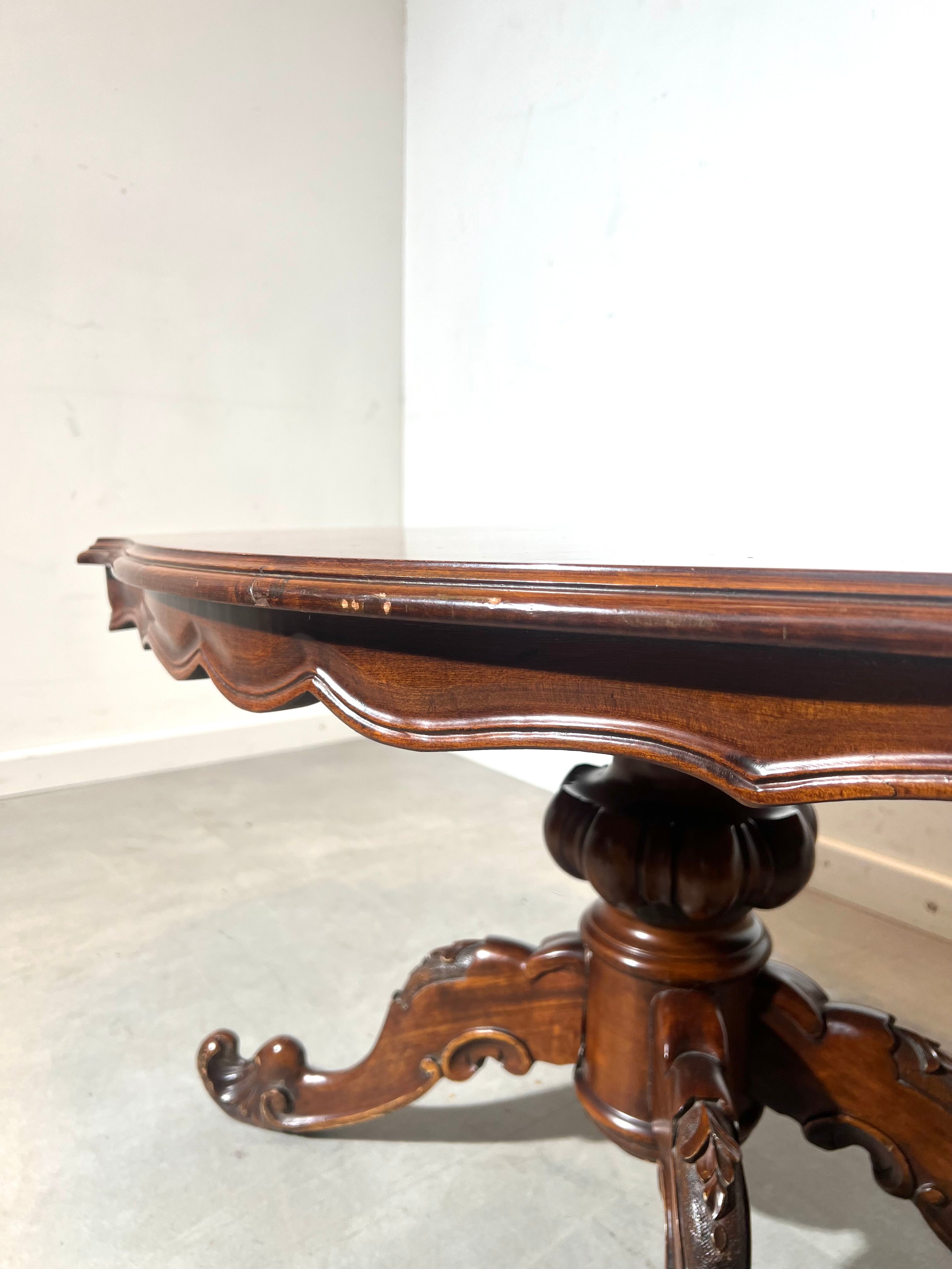 Antique Oval Wooden Coffee Table