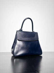 Delvaux Vintage Navy Blue Handbag