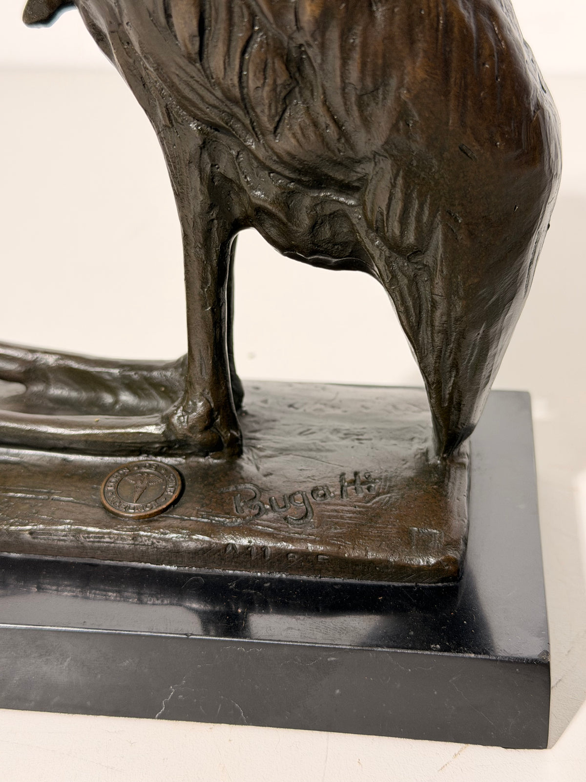 Bronze Statue Of Bird "Bugatti"