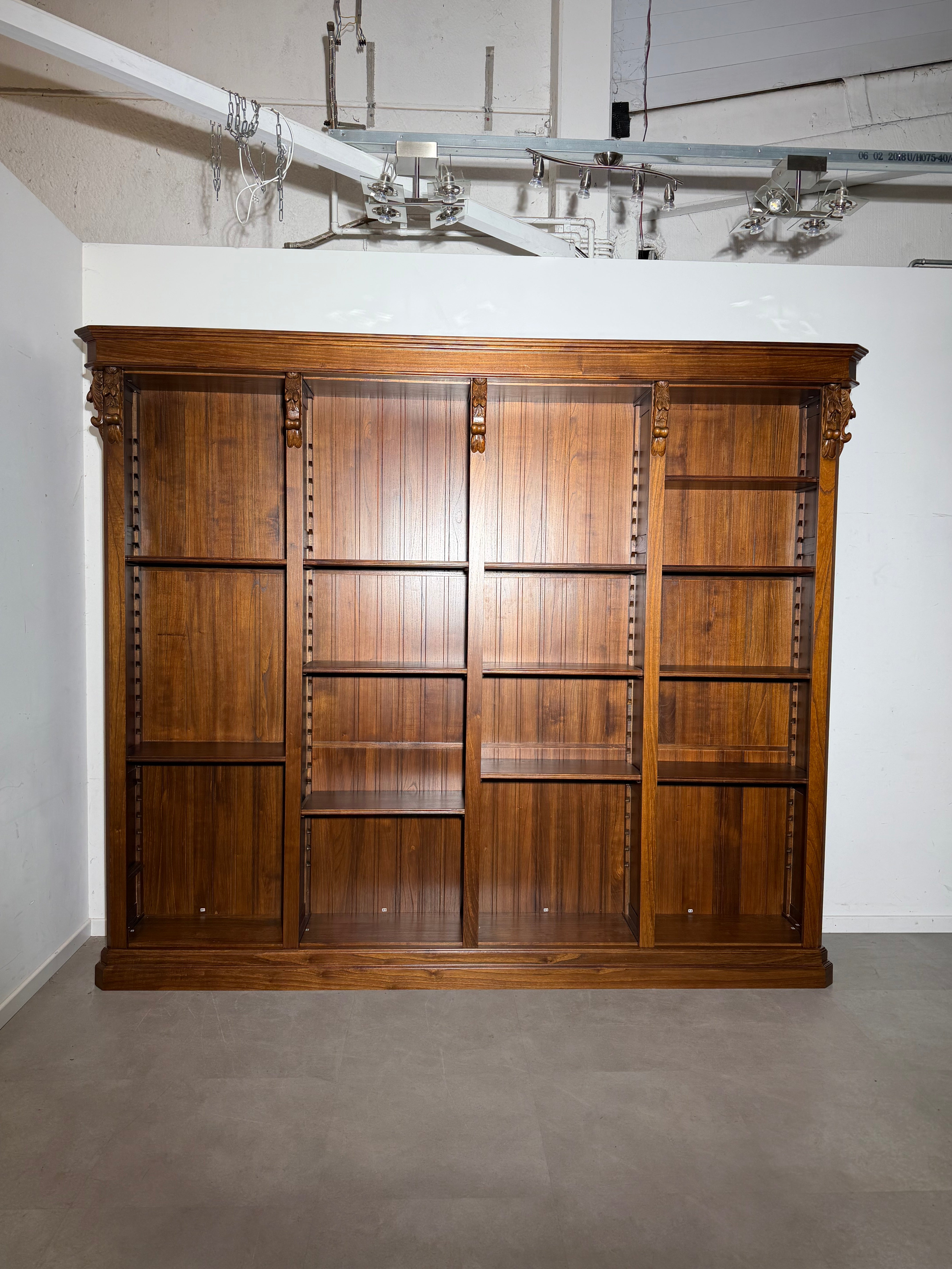 Large Bookcase Cabinet in Solid Elm Wood