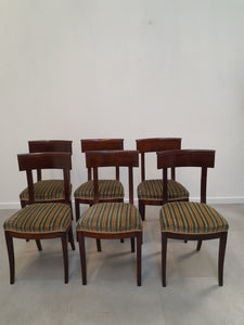 Set of 6 antique mahogany chairs.