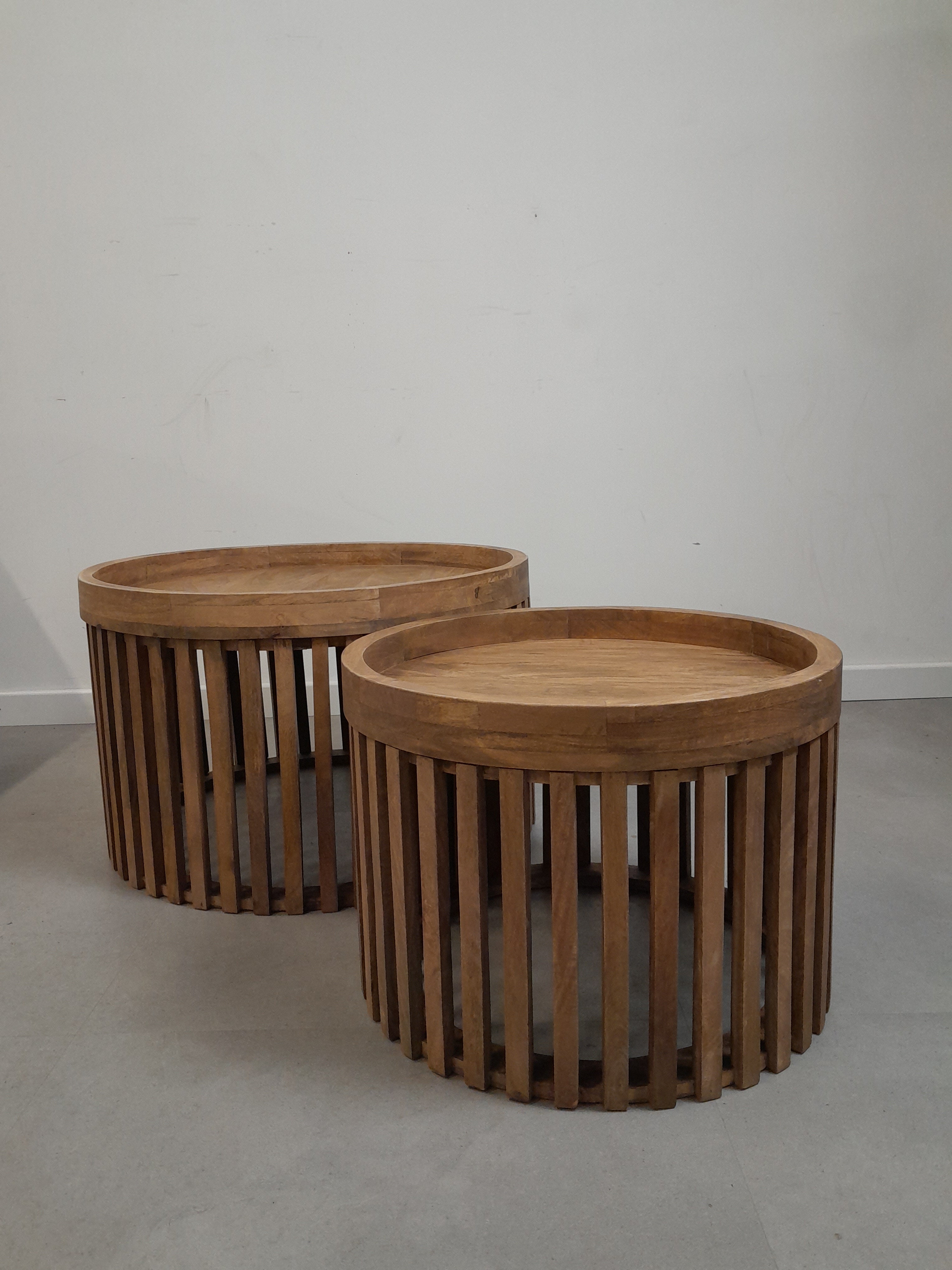 Set of 2 mangowood coffeetables