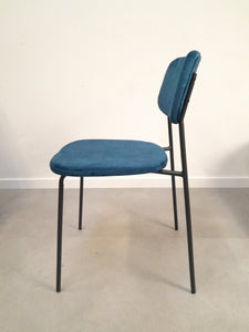 Blue velvet dining chair NEW