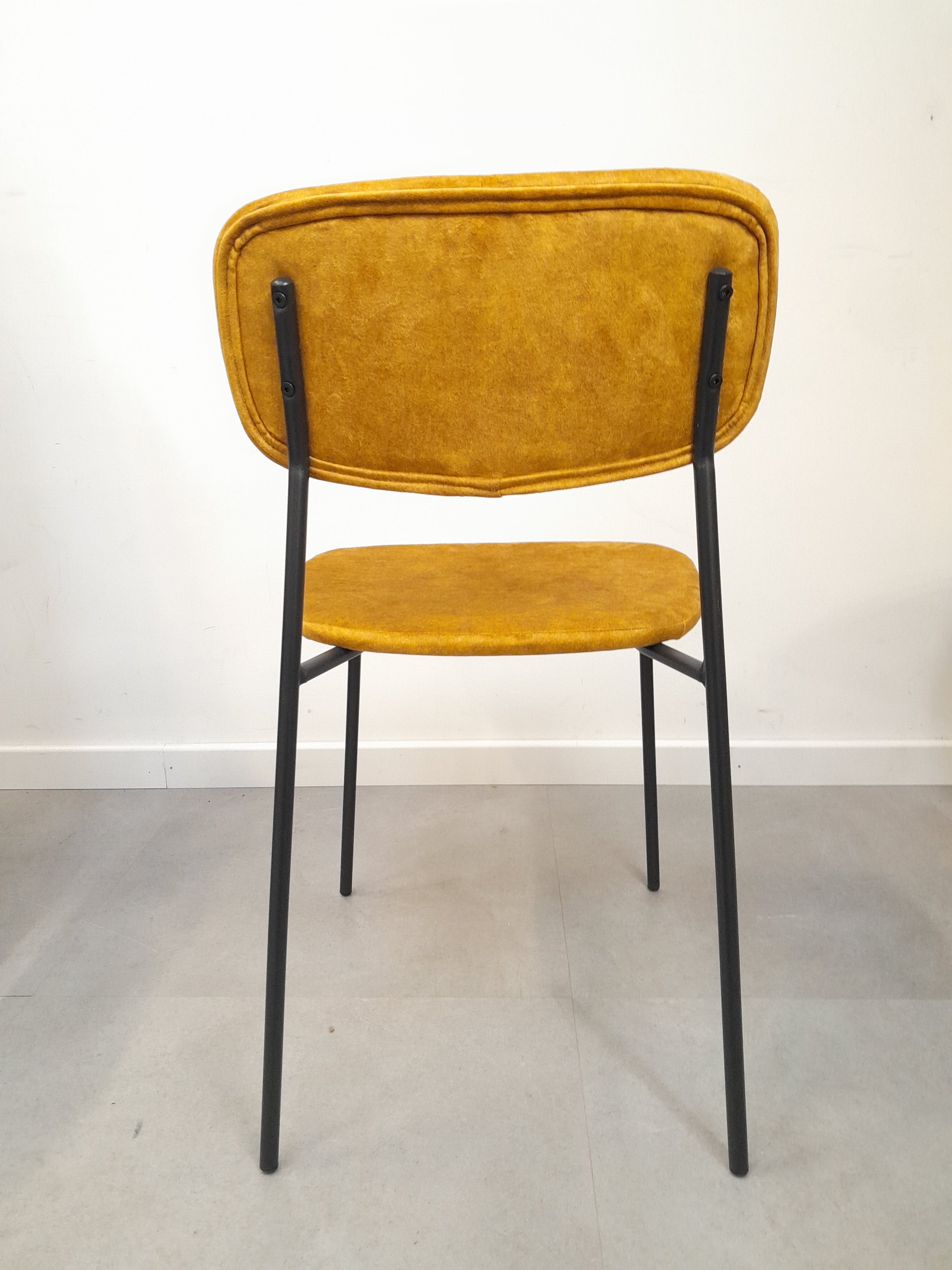 Gold velvet dining chair NEW