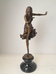 Bronze statue of dancer - Art Deco