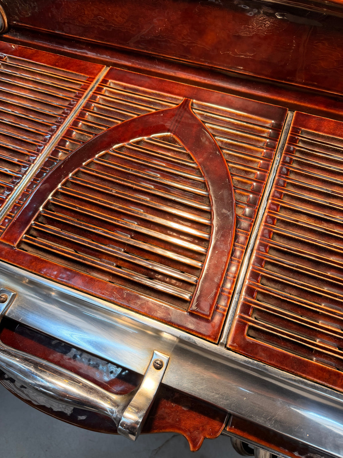 Fobrux 4839 Art Deco Enamel & Chrome Stove / Cooker