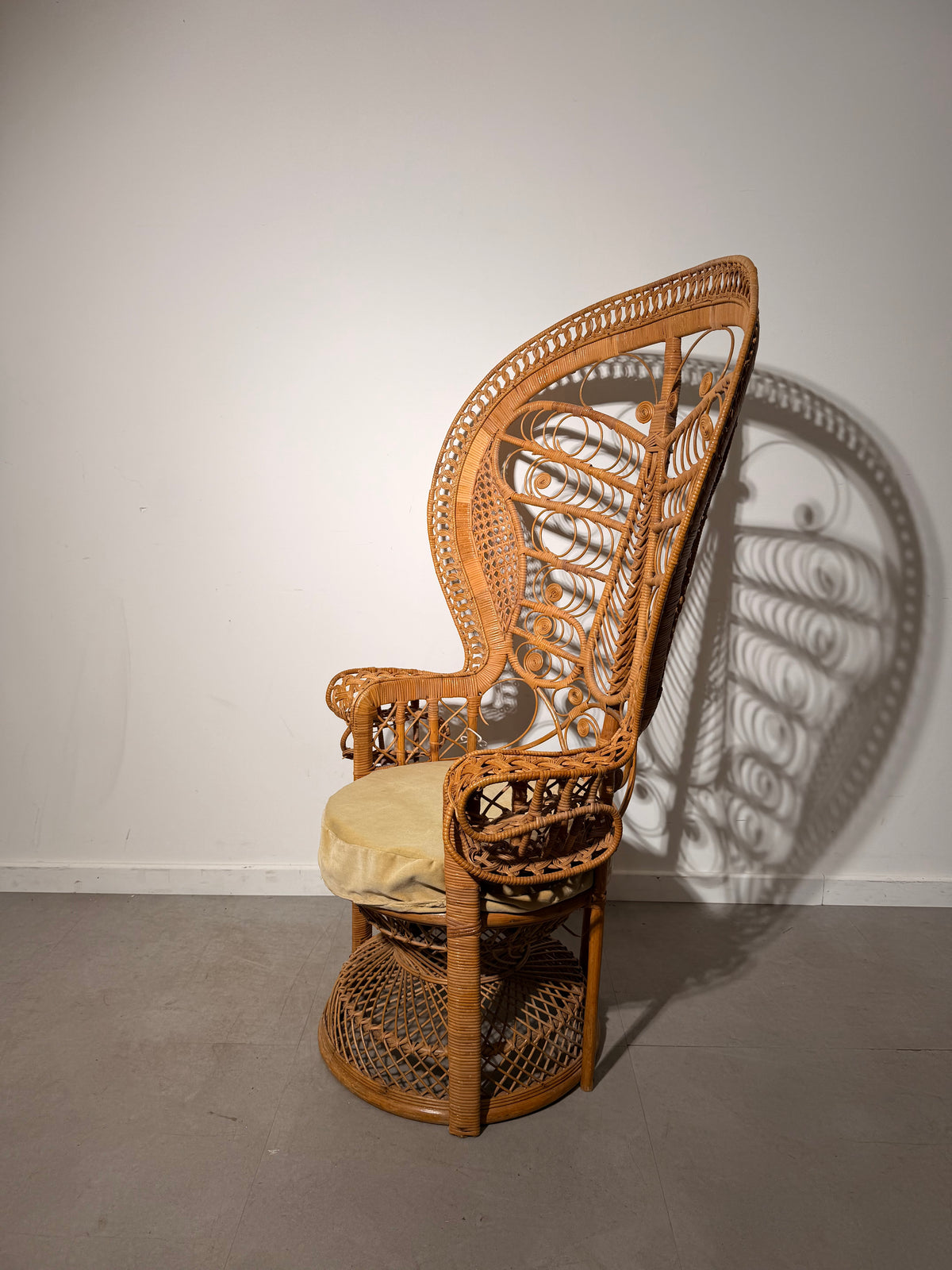 Vintage Rattan Peacock Chair