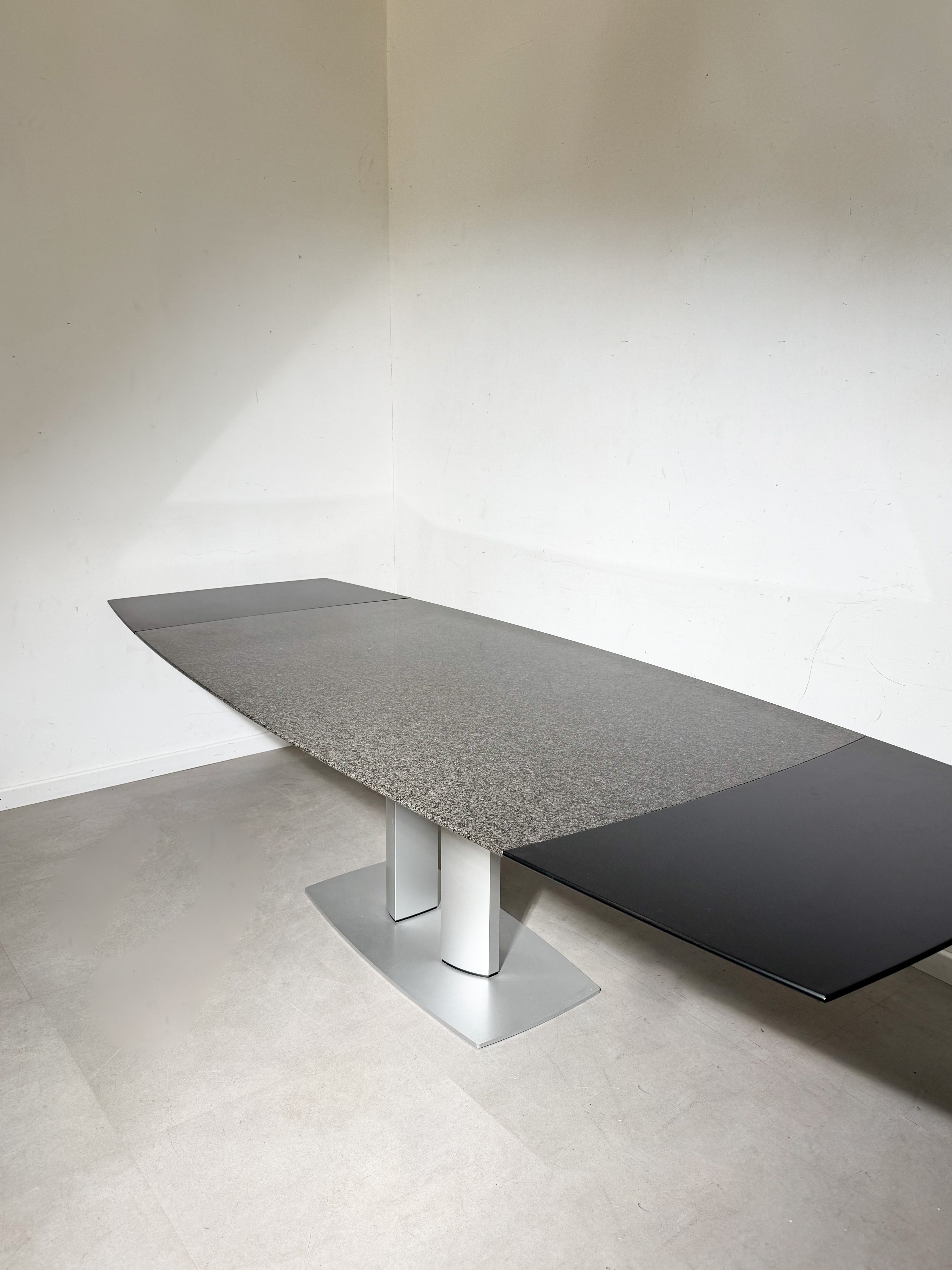 Ronald Schmitt G2220/E Extendable Dining Table by Kurt Lenski – Granite – 180–280 x 105 cm
