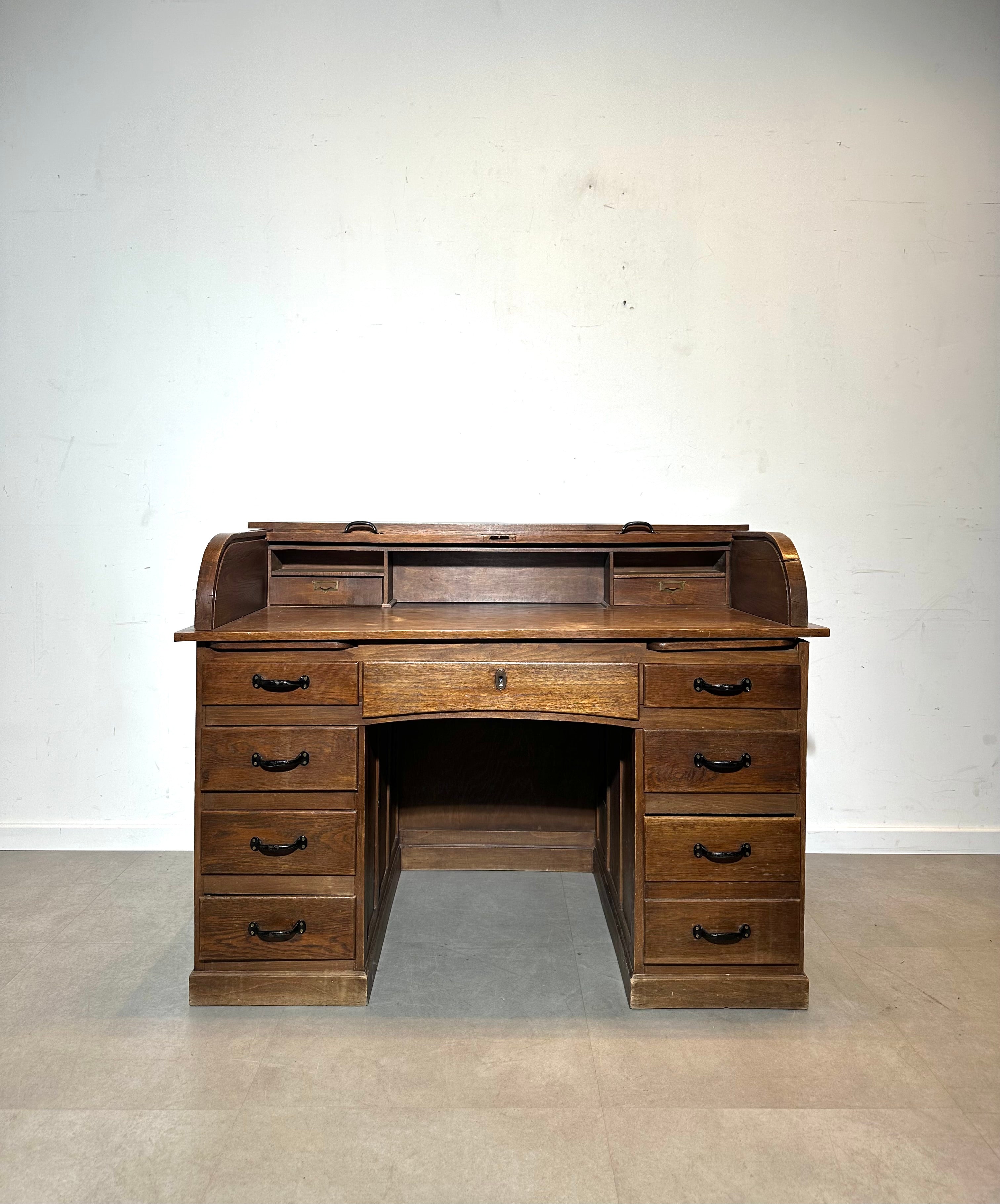 Antique Oak Roll-Top Desk