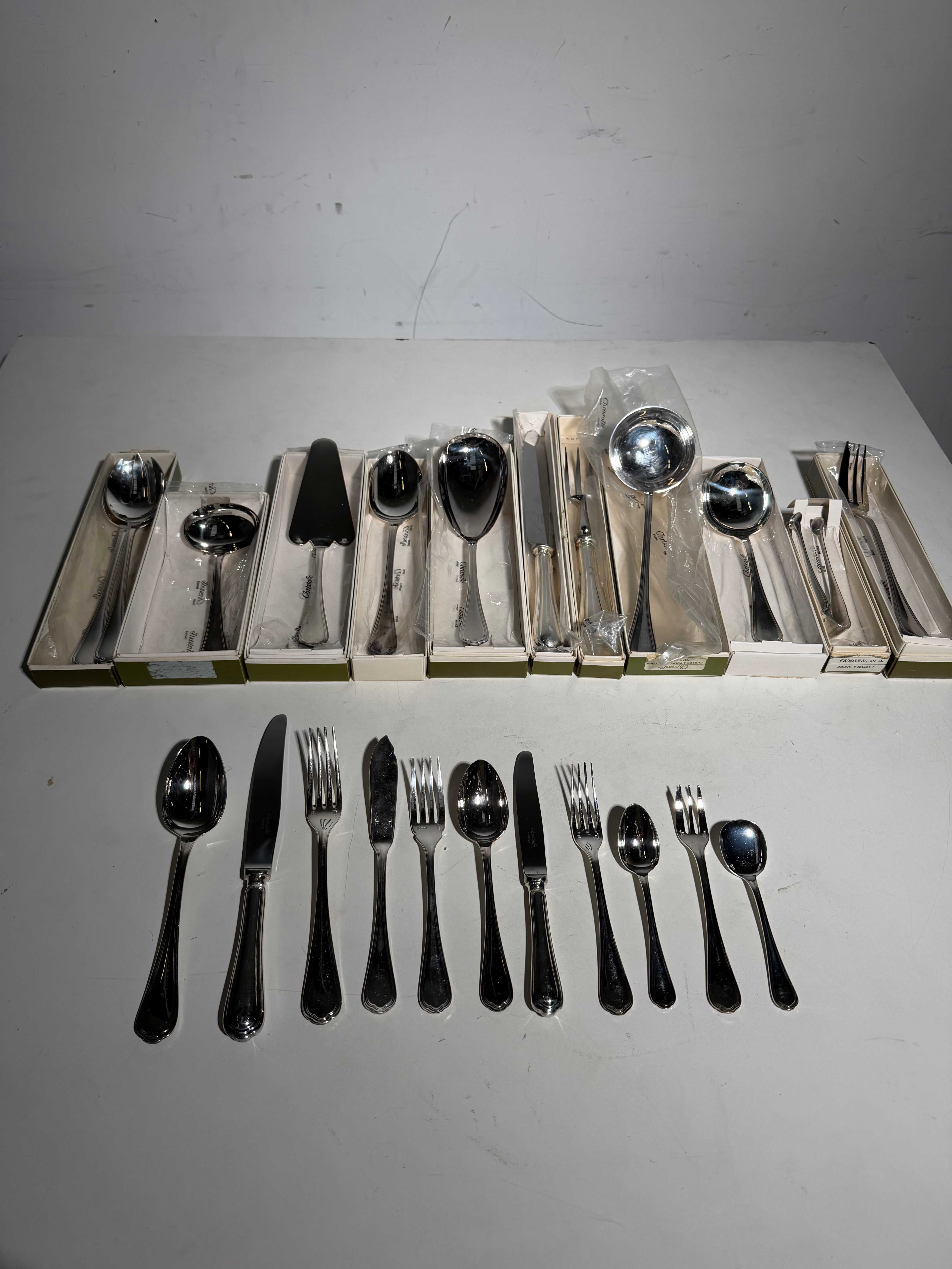 Christofle “Spatours” 144-Piece Flatware Set — New in Original Boxes