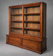 Teak Sliding Door Display Cabinet