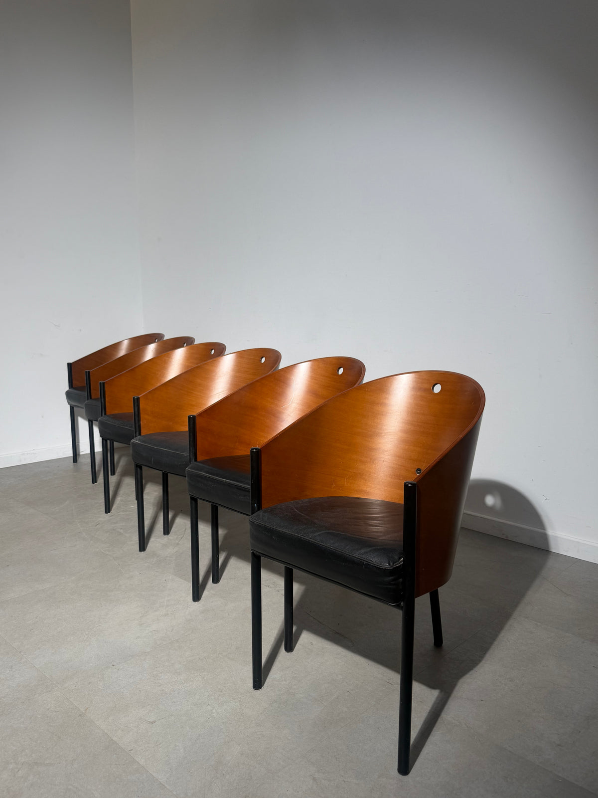 Set of Six Original Costes Chairs by Philippe Starck for Driade