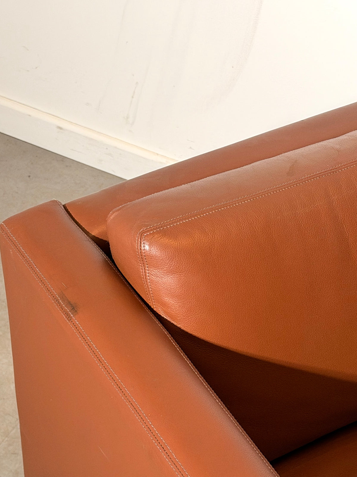 Vintage Knoll Leather Lounge Chair