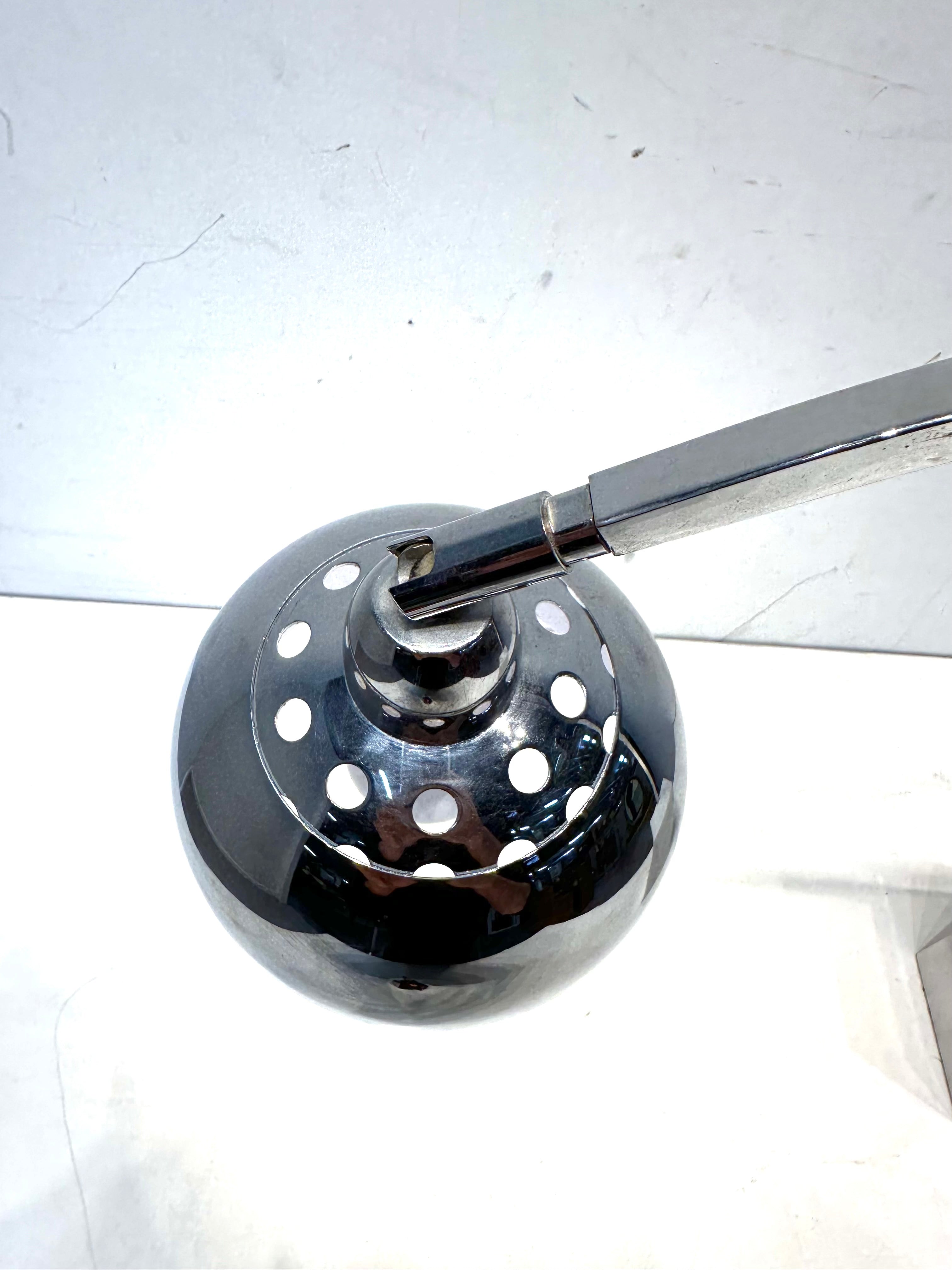 Vintage Chrome and Marble Table Lamp