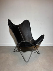 Black Leather Butterfly Chair