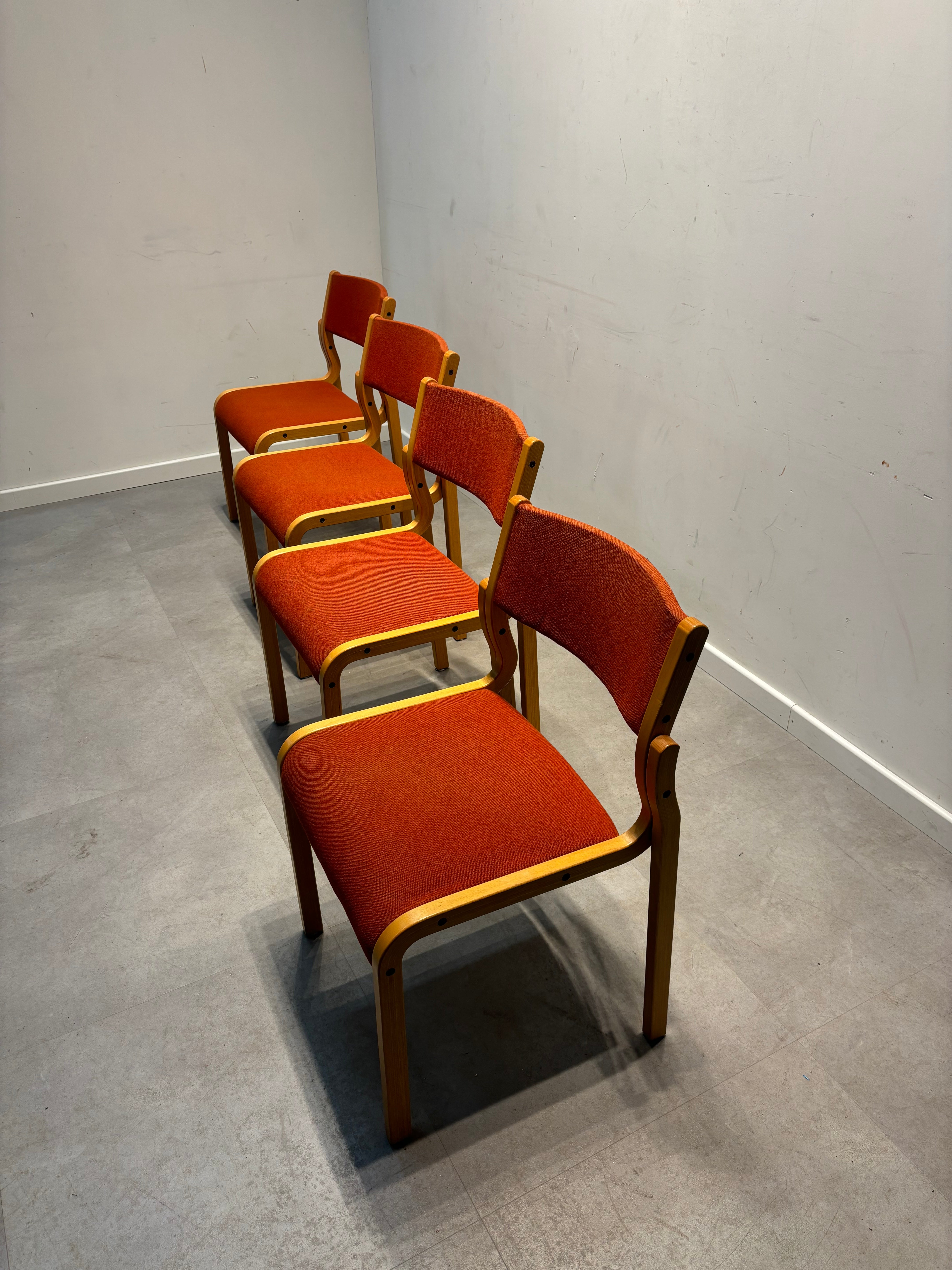 Set of four Danish design chairs “Kvist”