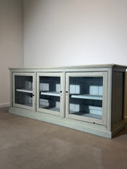 Antique Solid Oak Shop Counter with Glass Display Front