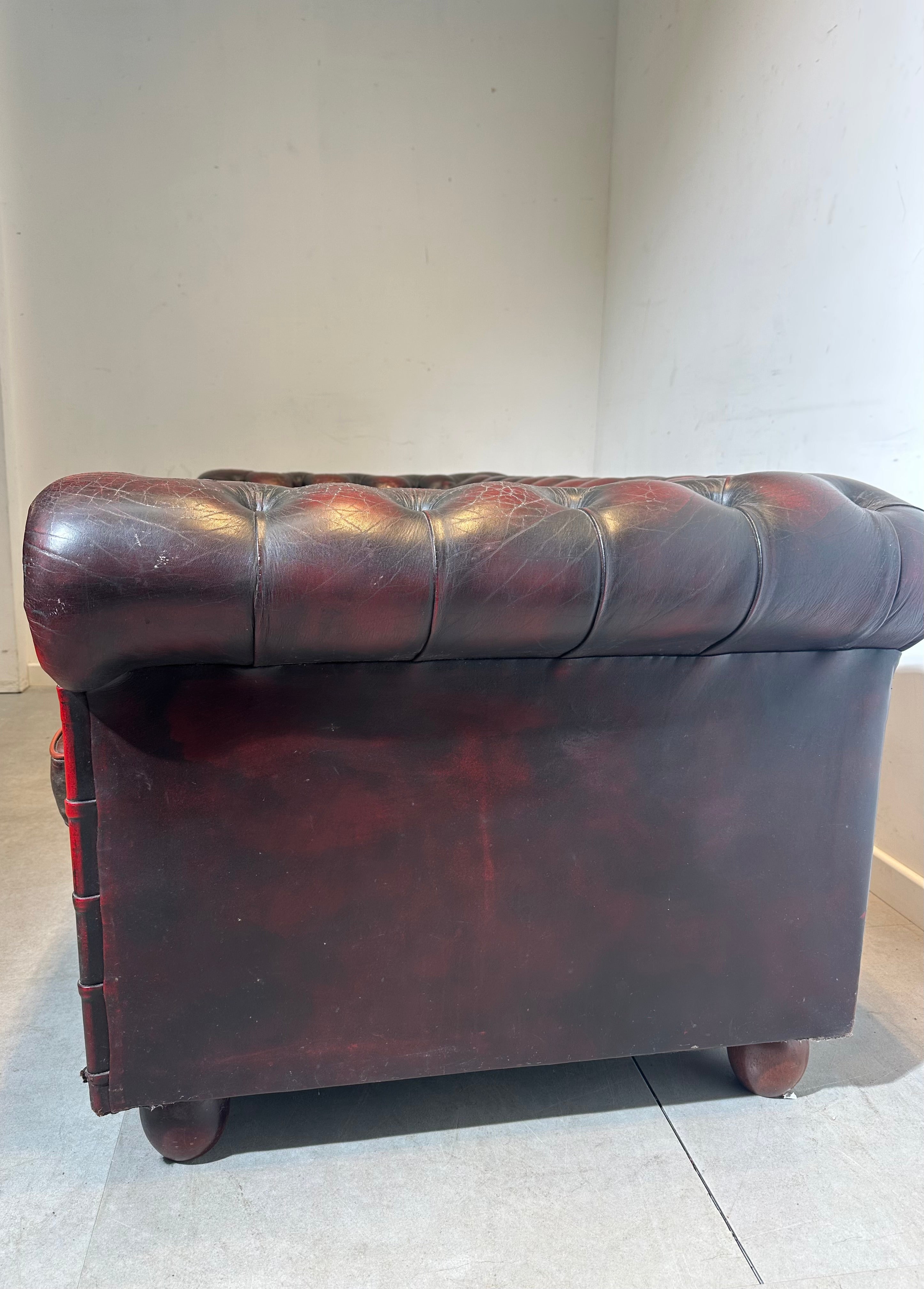 Vintage Chesterfield Oxblood Leather
