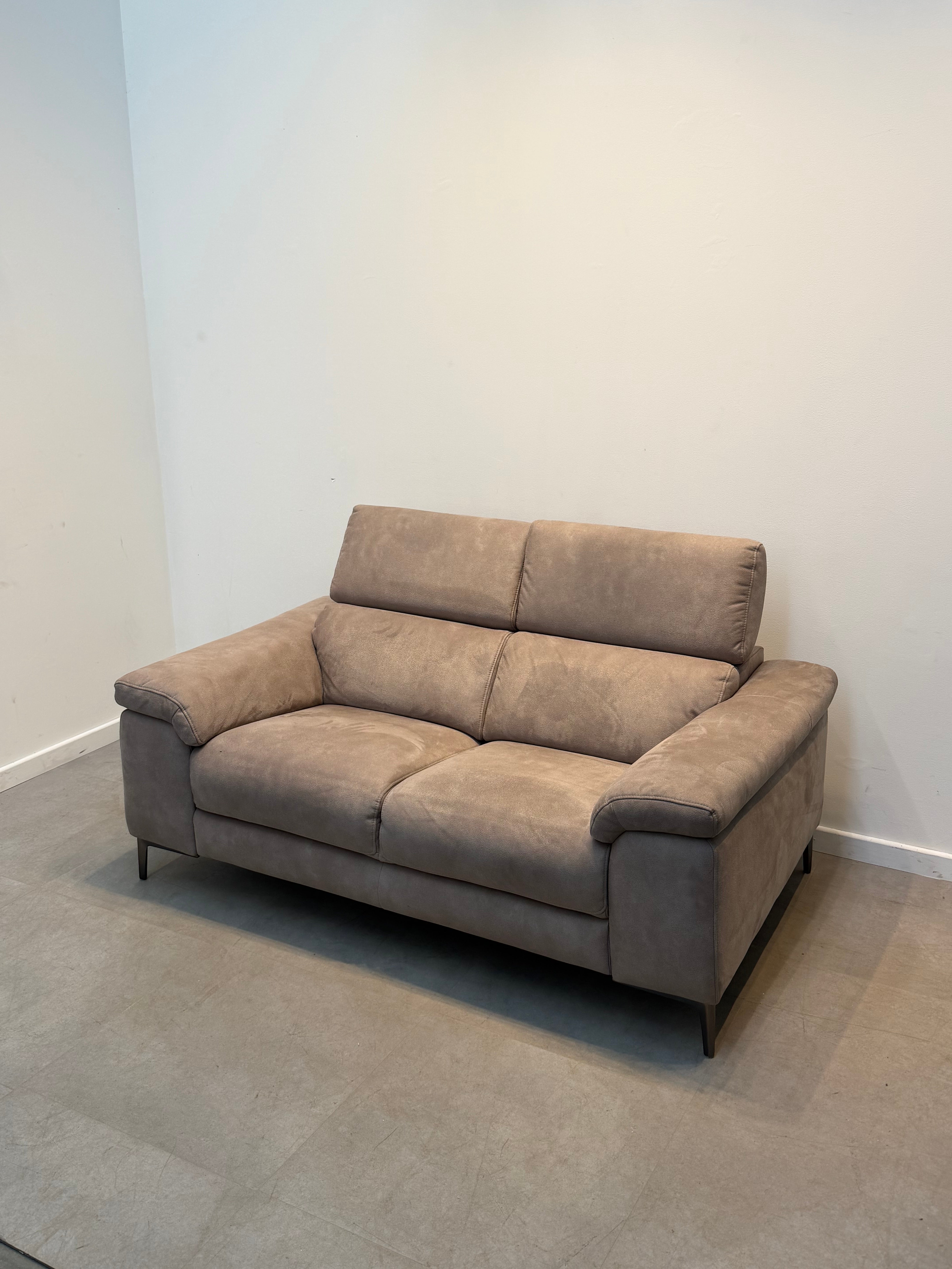 Sofa set 2x Two Seater “Billy Joe Silver” Fabric