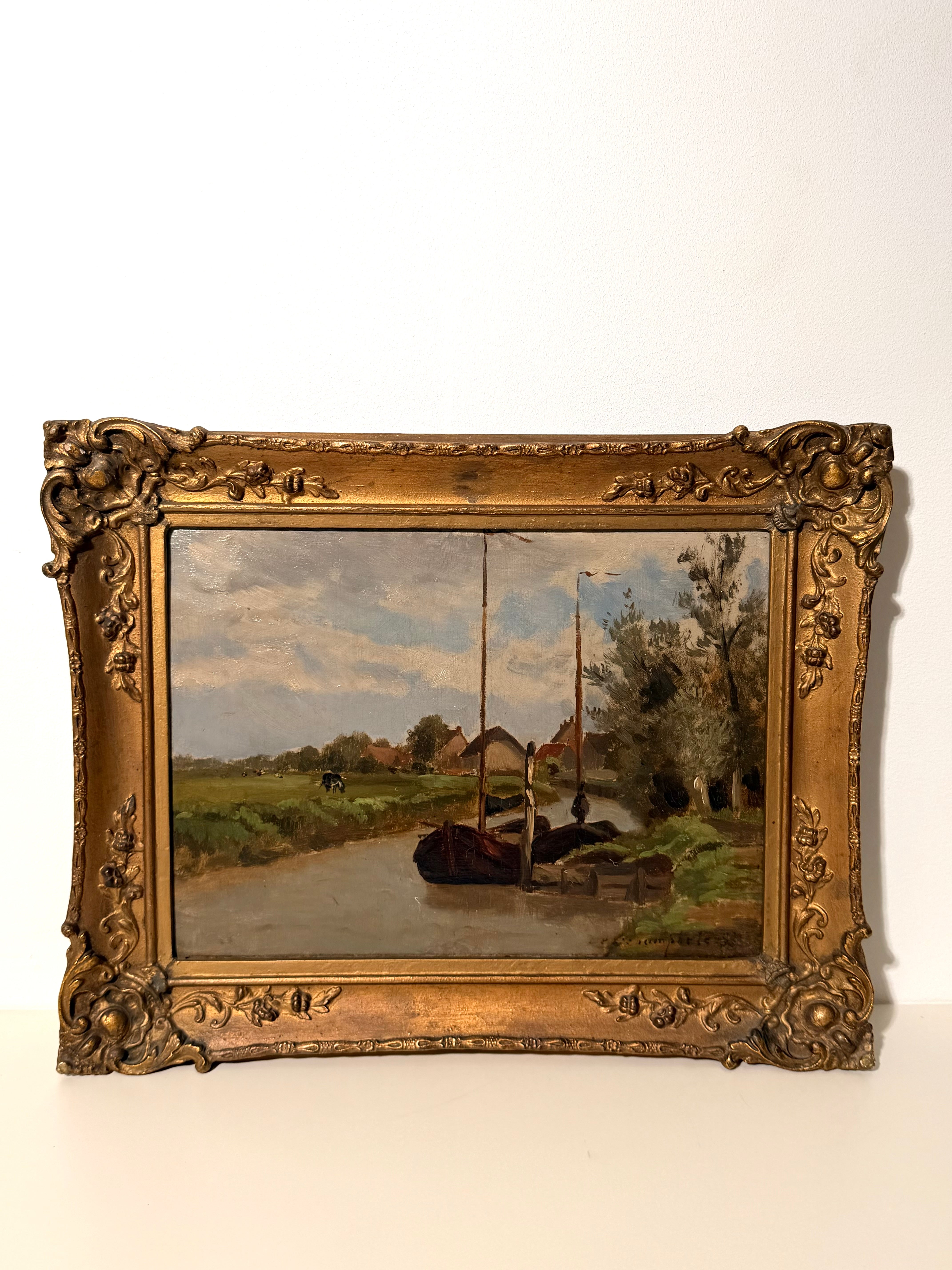 Edmond De Schampheleer – Original Oil on Panel