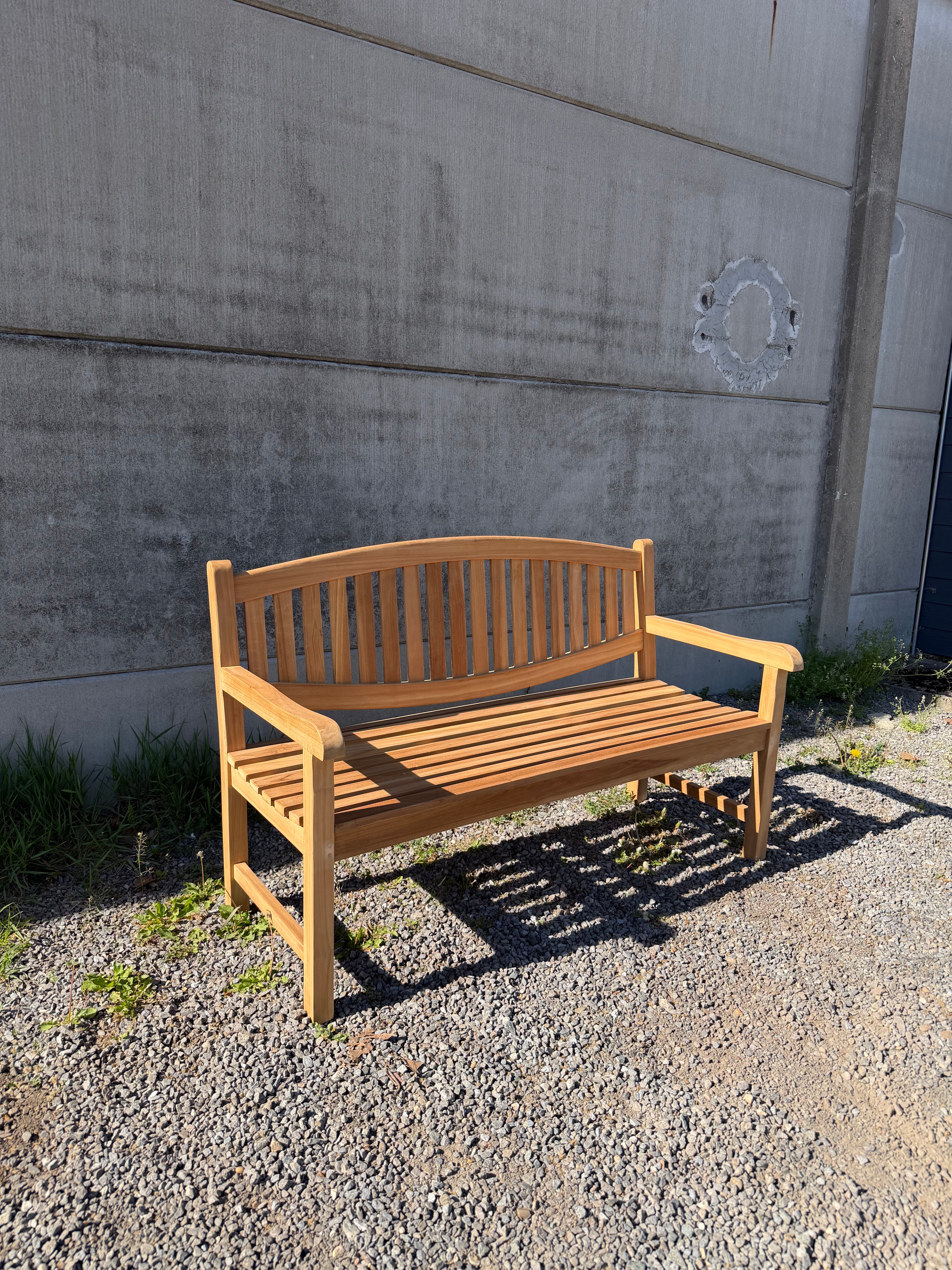 Teak “Sanur” Garden Bench – 150 cm – New (Flat Packed)