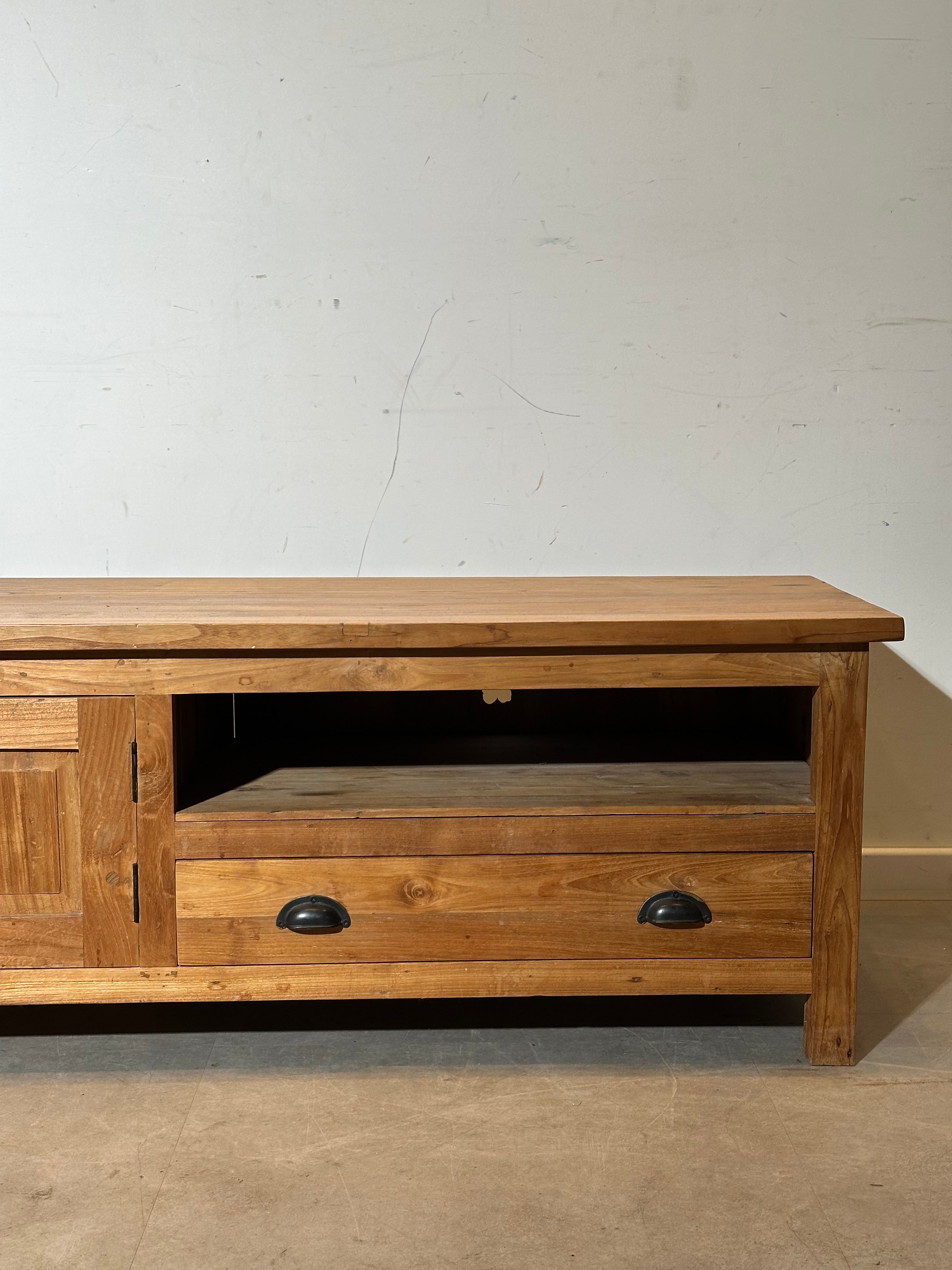 Vintage solid teak TV cabinet