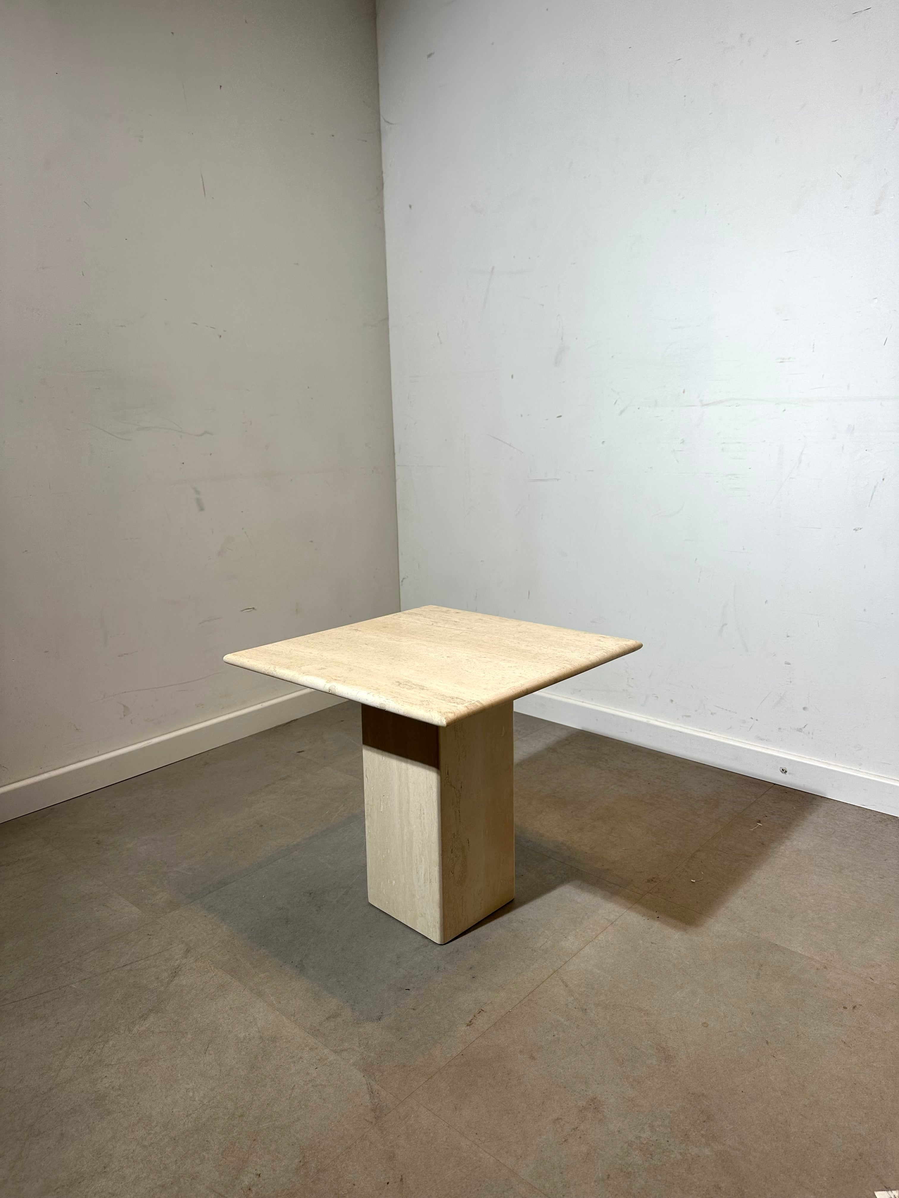 Travertine Side Table