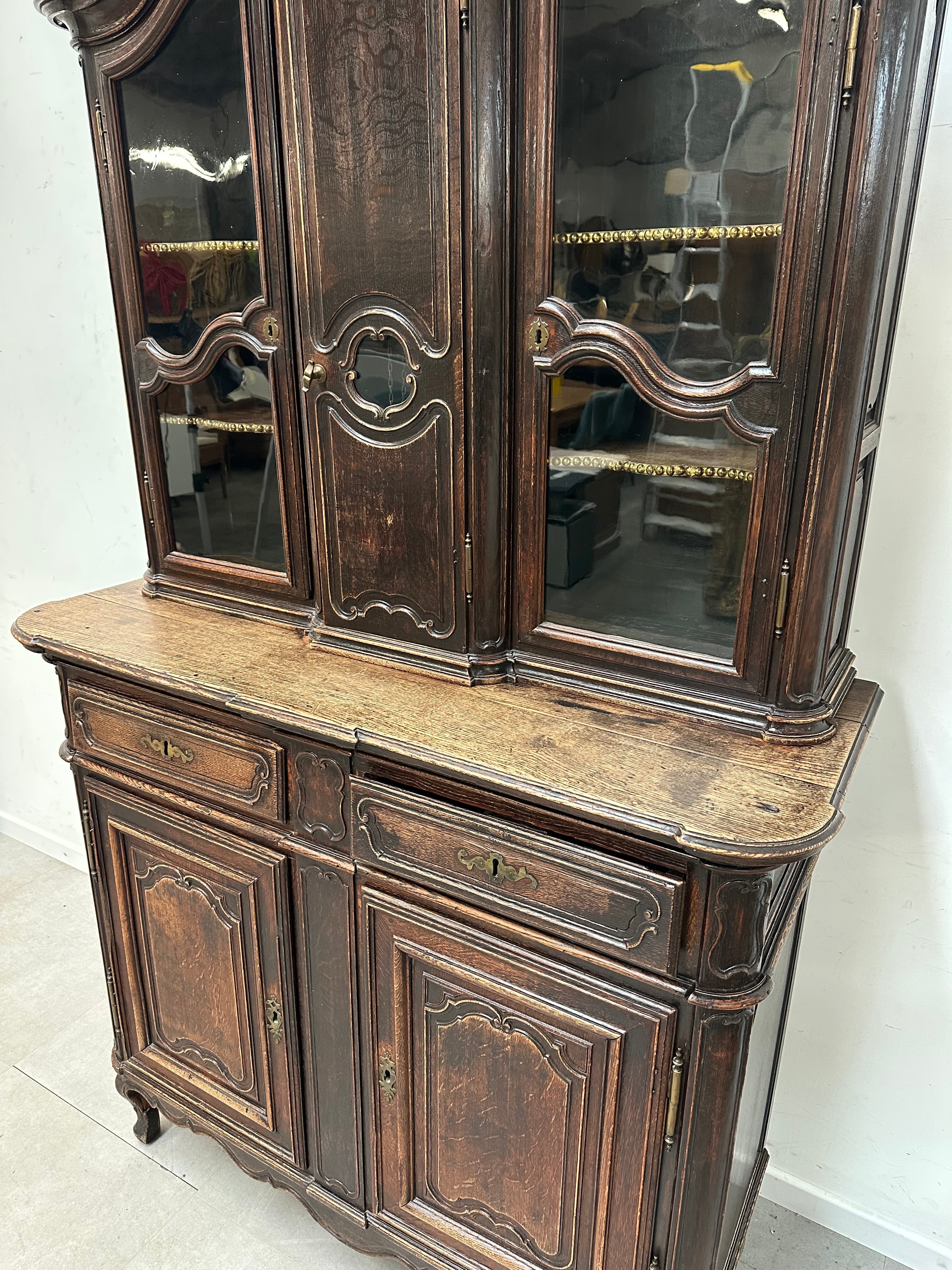 Antique French Cabinet With Clock