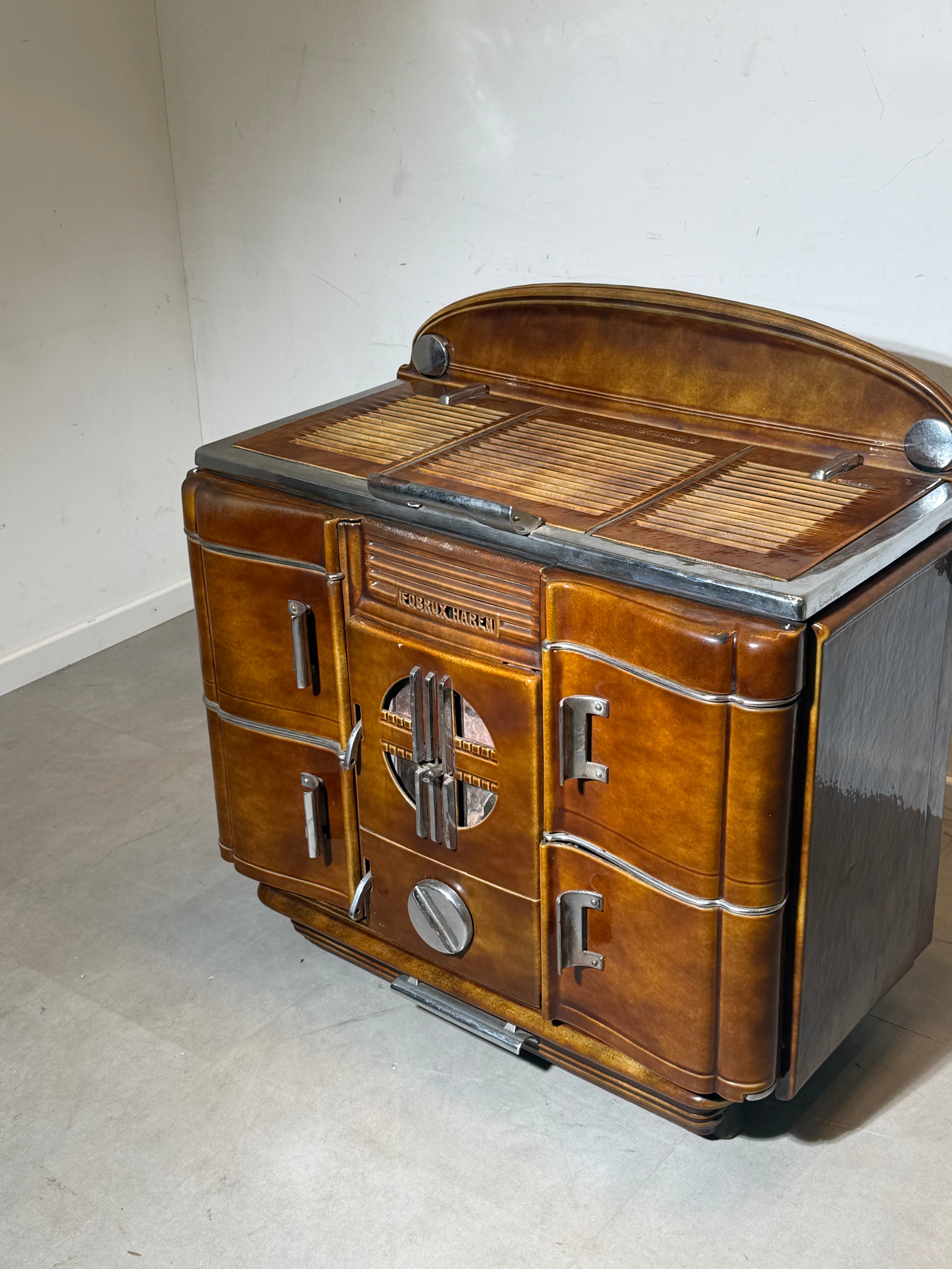 Art Deco “Fobrux Harem” Stove  – Belgium – 1930s