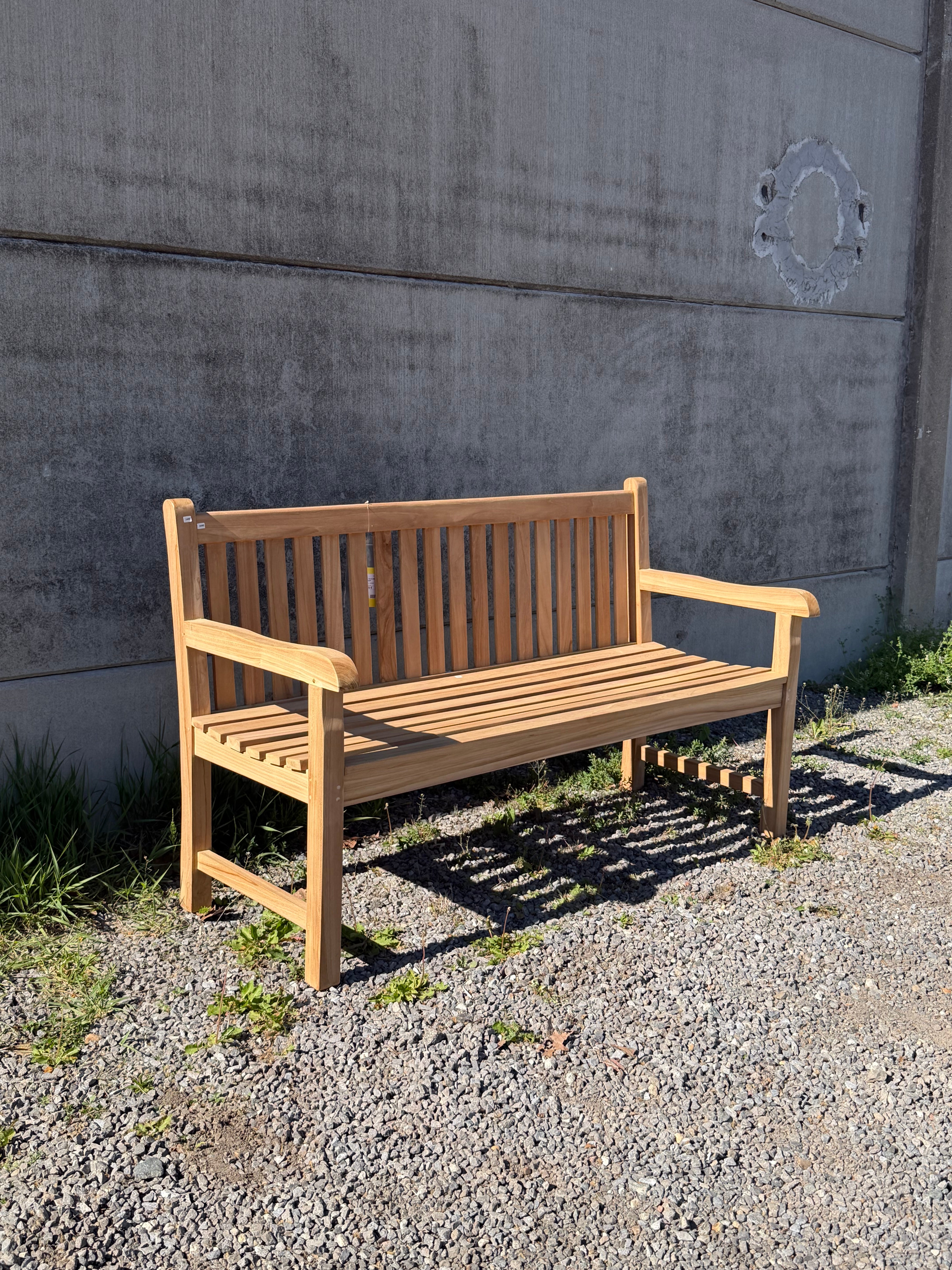 Teak “Classic” Garden Bench – 150 cm – New (Flat Pack)