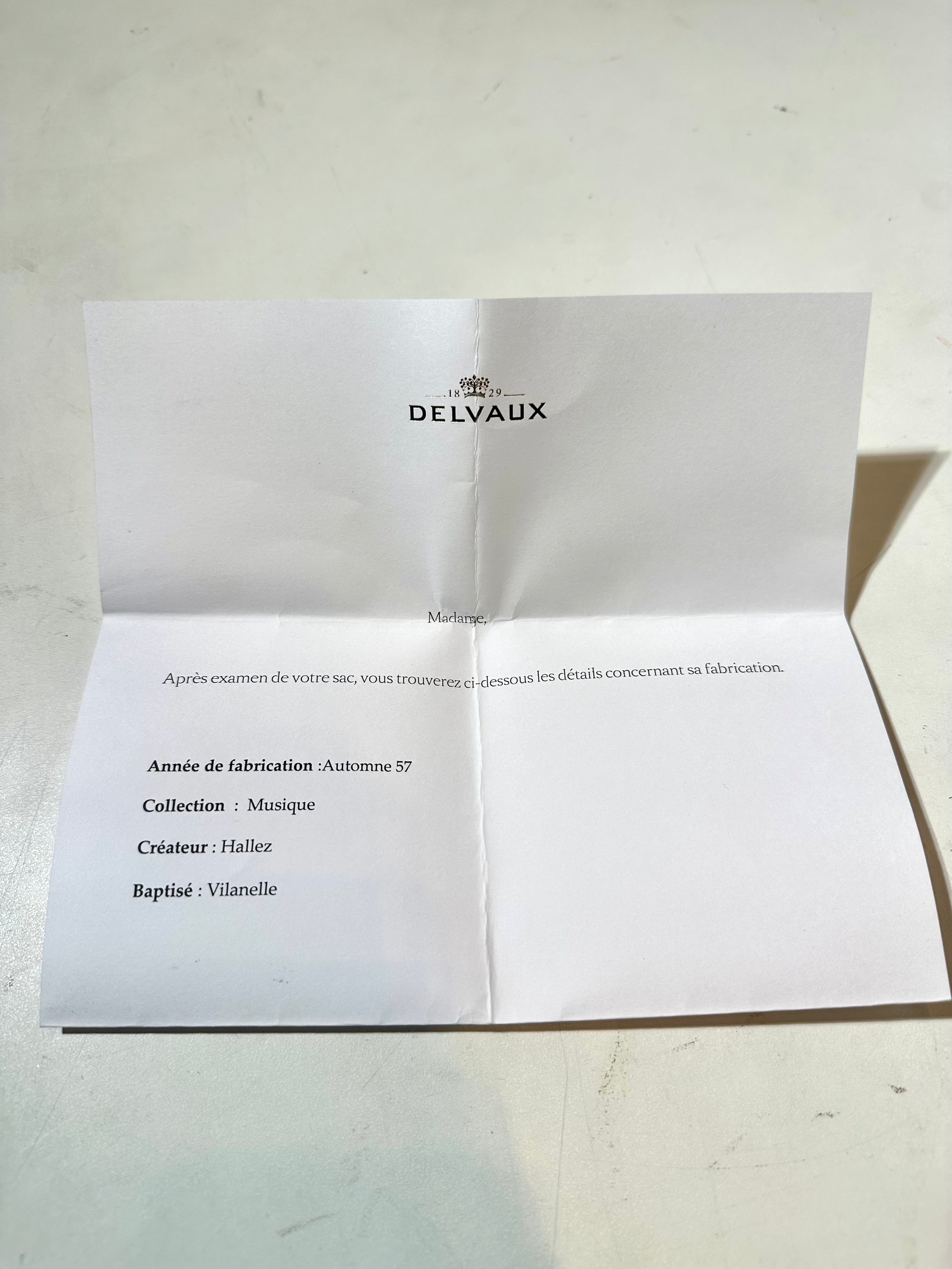 Sac à main Delvaux « Villanelle » – Collection Musique