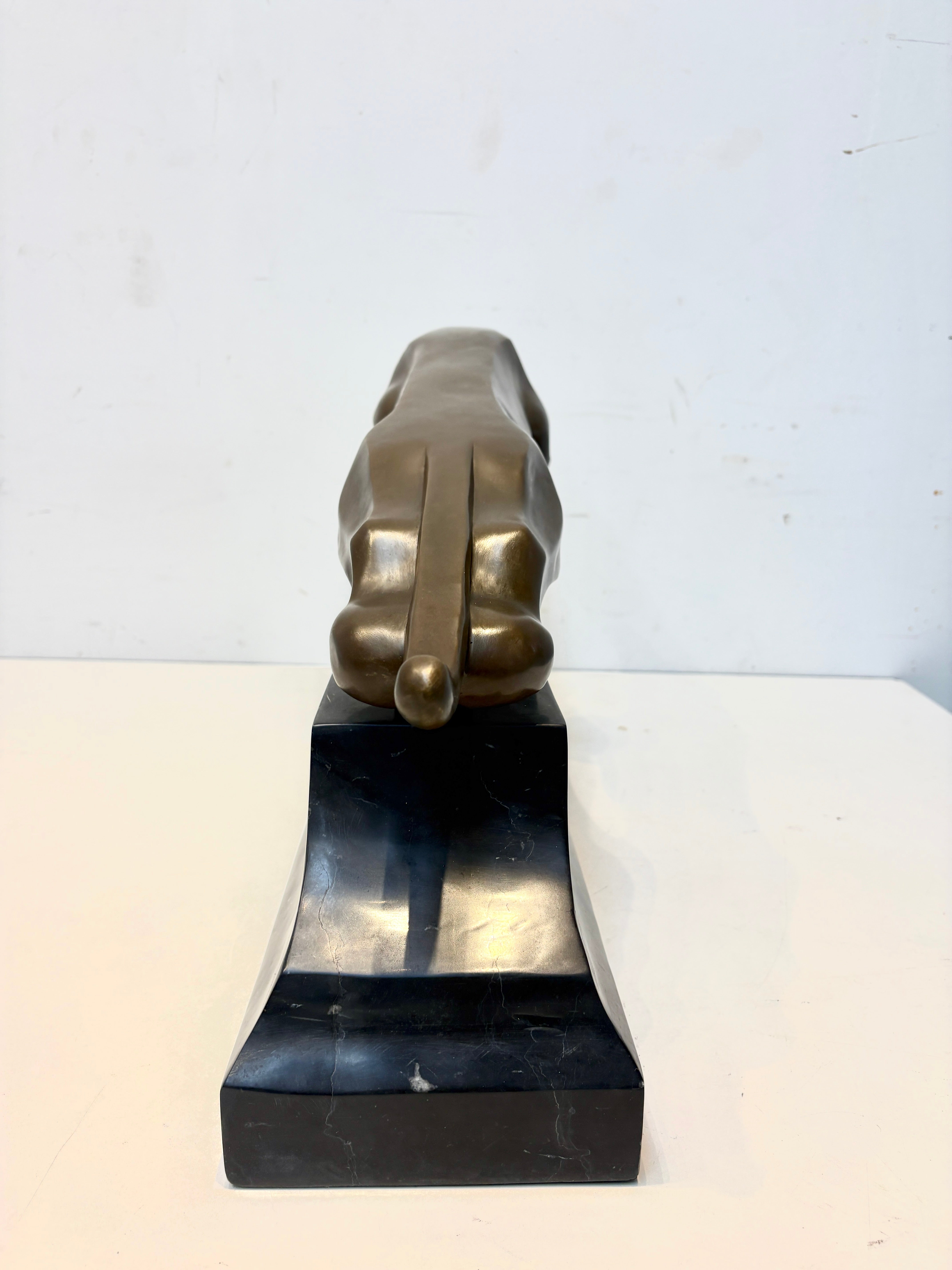 Bronze Statue Art Deco Jaguar