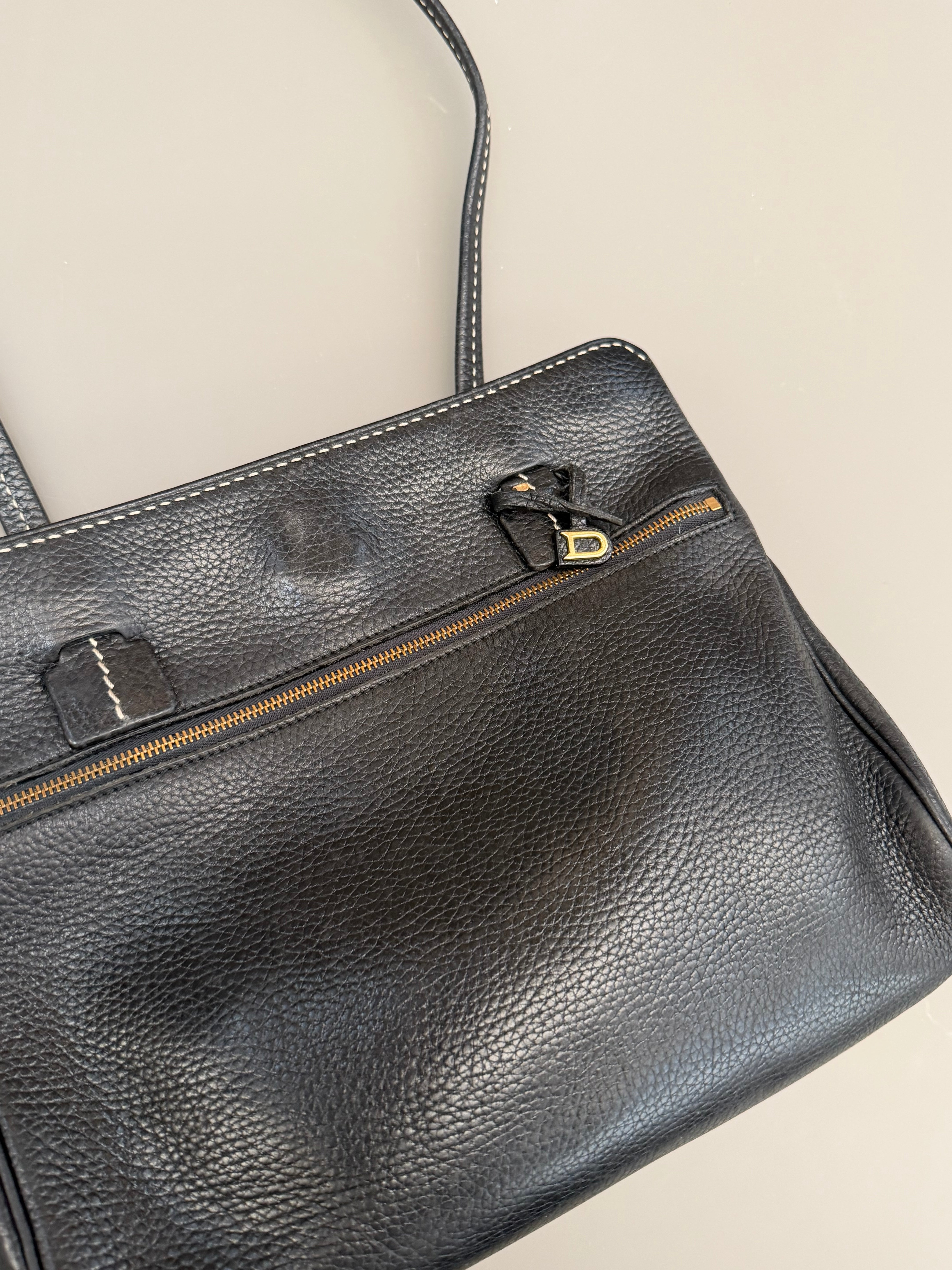 Delvaux Nuage Handbag – Black Grained Leather – Vintage