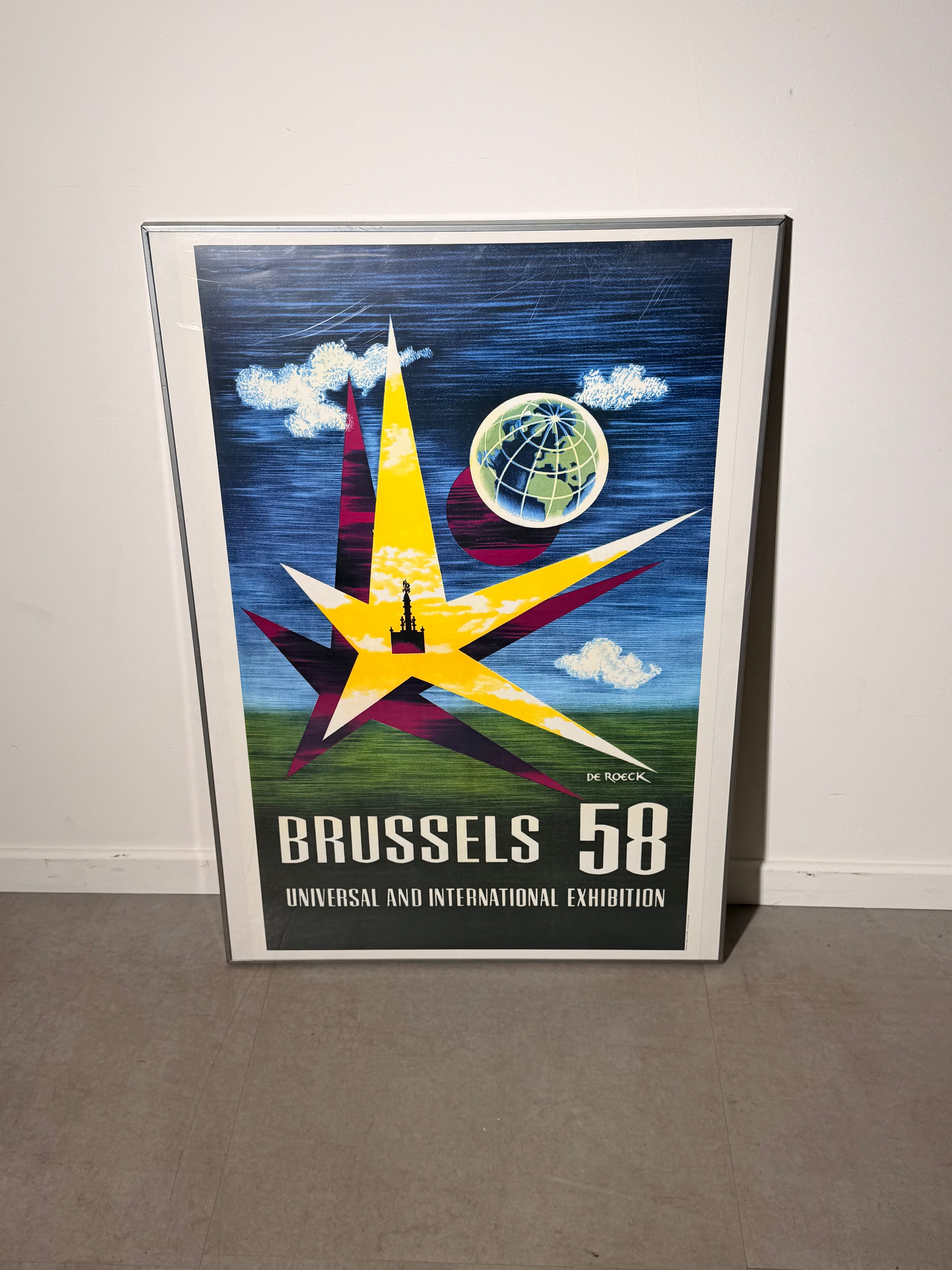 Original Expo 58 Brussels World’s Fair Poster by De Roeck – 1958